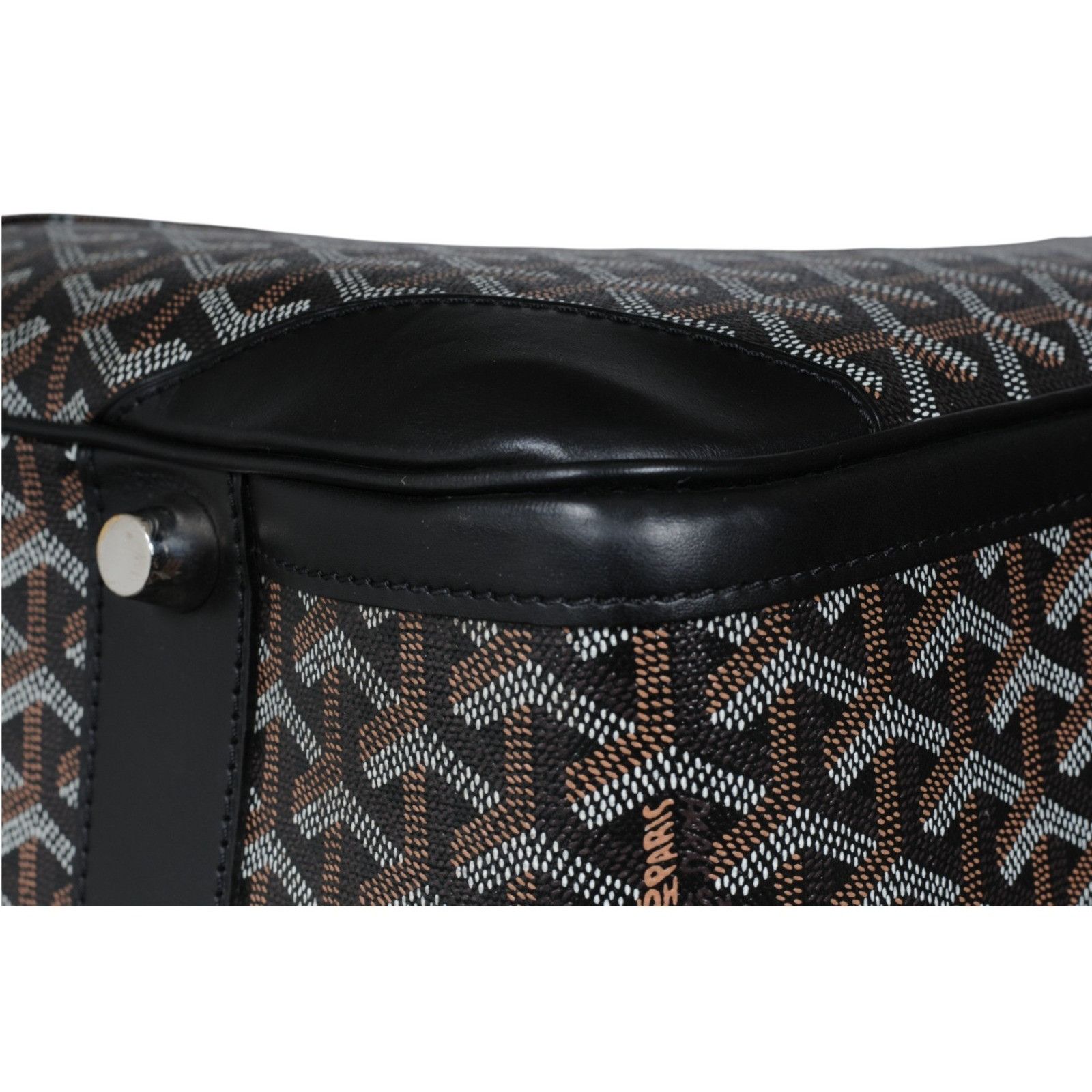 Goyard Black Goyardine Canvas Leather Majordome 60 Travel Size ONE SIZE - 9 Thumbnail