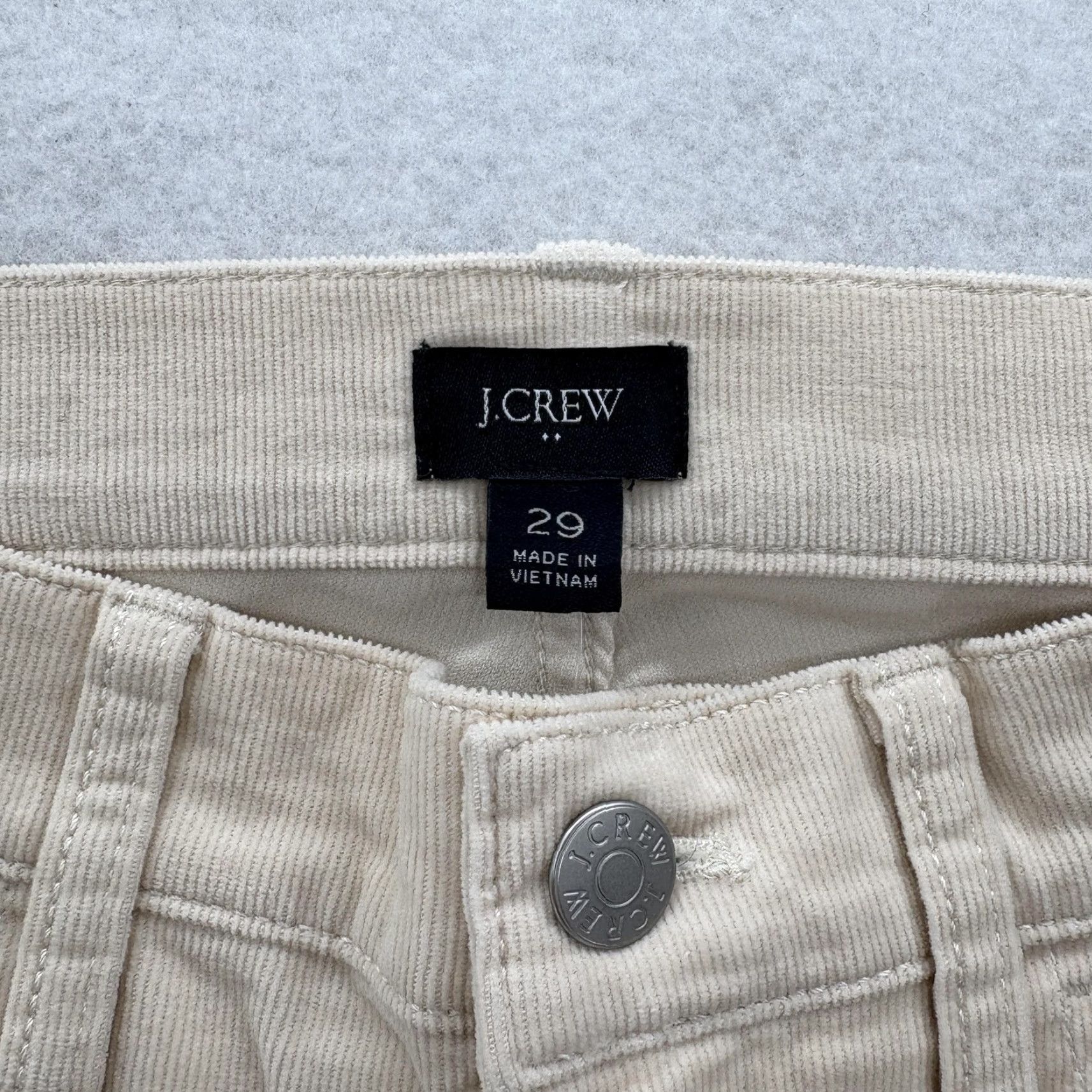 J.Crew J.Crew Pants Womens 29 Beige Corduroy Stretch 5 Pocket Straight Casual Preppy Size 29" - 4 Thumbnail