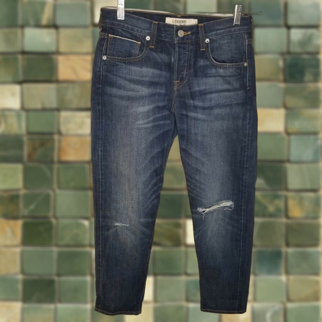 Vintage LEGEND Womens Boyfriend Ripped Jeans Size 25 Blue Size 42" / US 20 - 1 Thumbnail