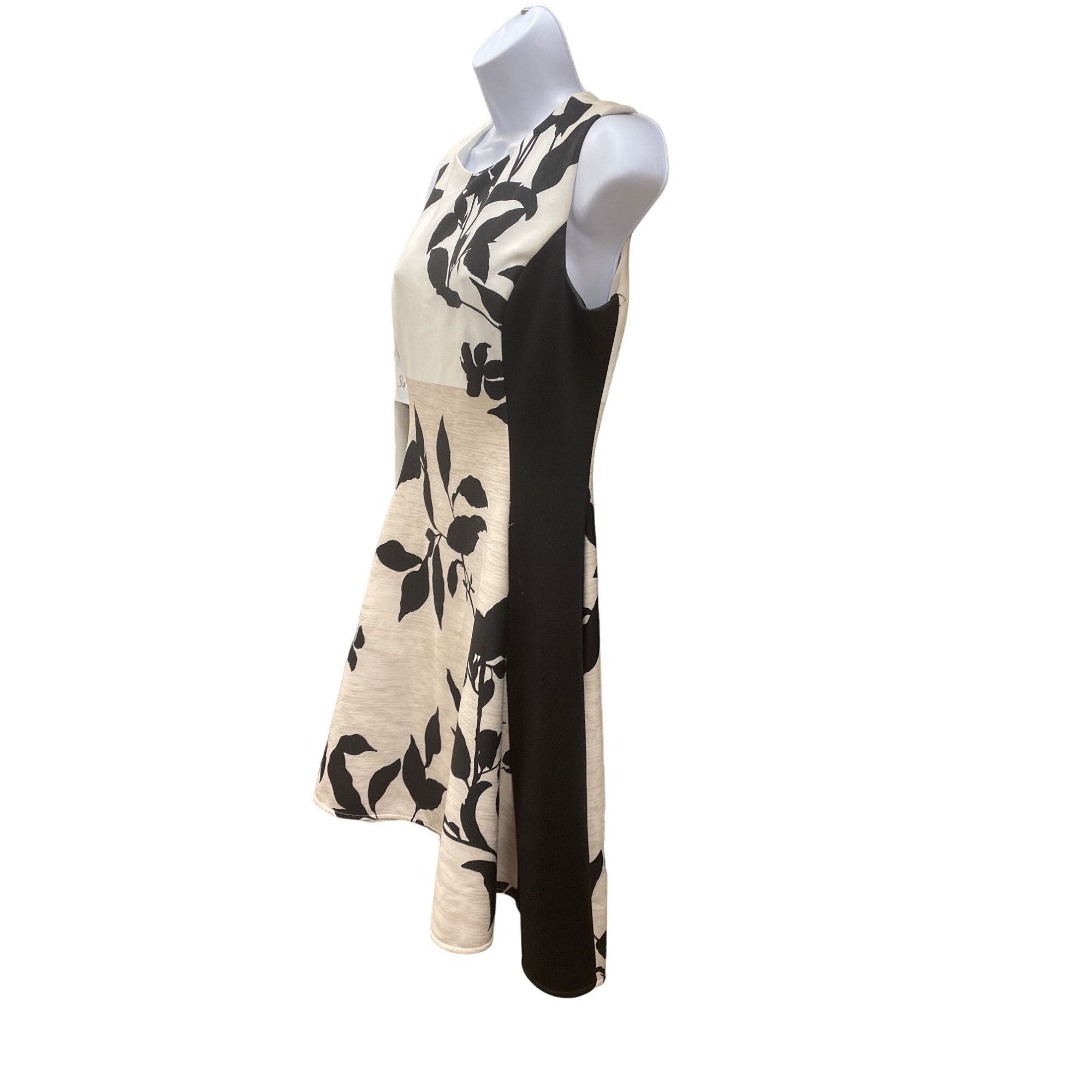 DKNY DKYN Women's Black White Dress Above Knee Sleeveless Size 4 Size S / US 4 / IT 40 - 2 Thumbnail