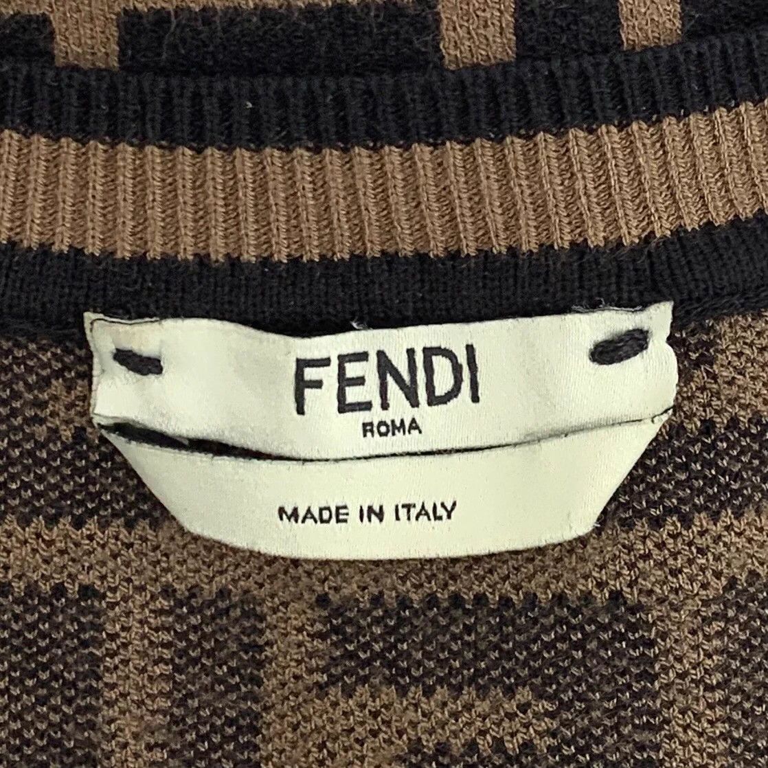 Fendi Fendi FF Monogram Knit T-Shirt Brown L Size L / US 10 / IT 46 - 5 Thumbnail