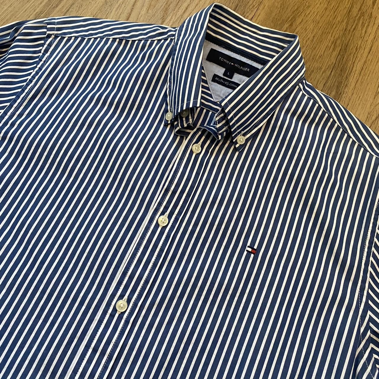 Tommy Hilfiger Blue and white striped cotton Tommy Hilfiger shir Size US L / EU 52-54 / 3 - 1 Thumbnail