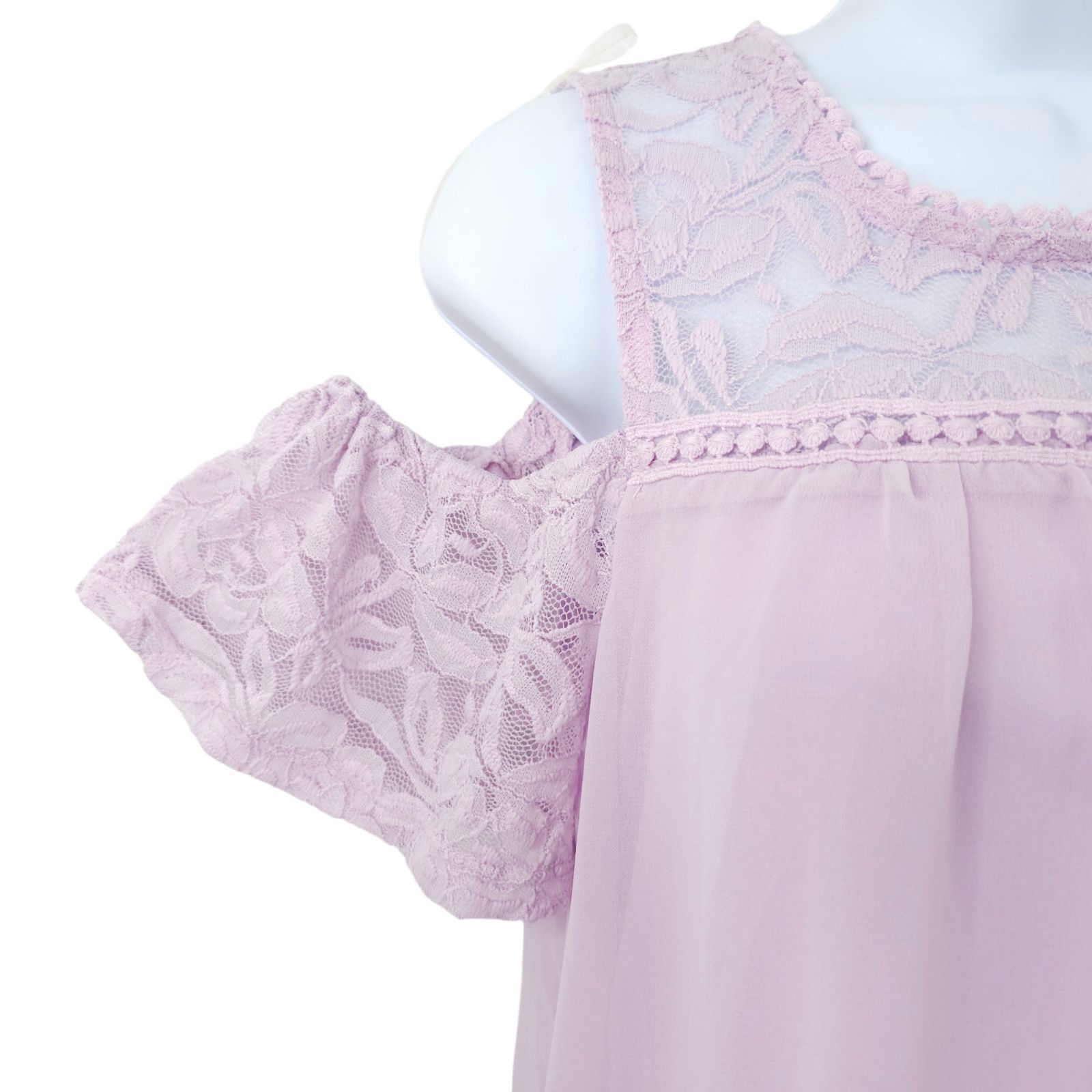 Other As U Wish Shift Dress S Lace Cold Shoulder Cottagecore Roman Size S / US 4 / IT 40 - 9 Thumbnail