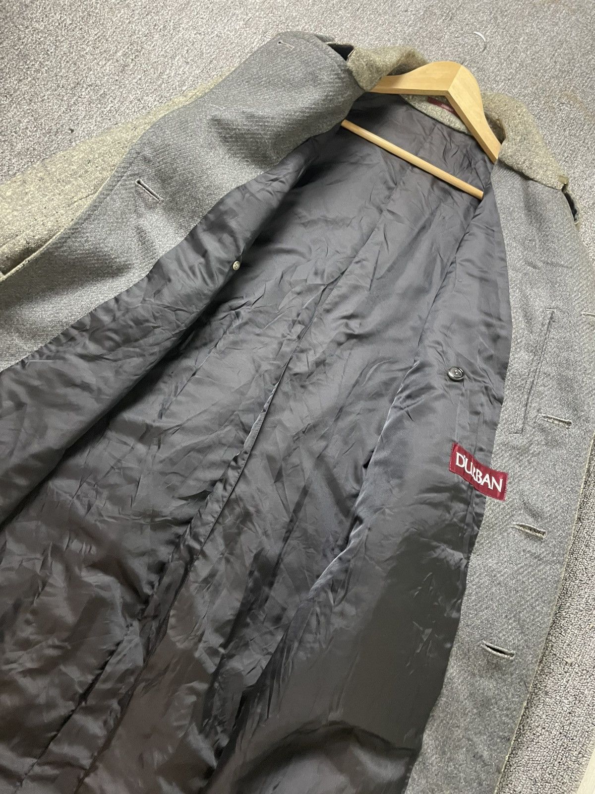 Japanese Brand Vintage D’Urban Double Breasted Wool Trench Coat (180) Size US XXS / EU 40 - 7 Thumbnail
