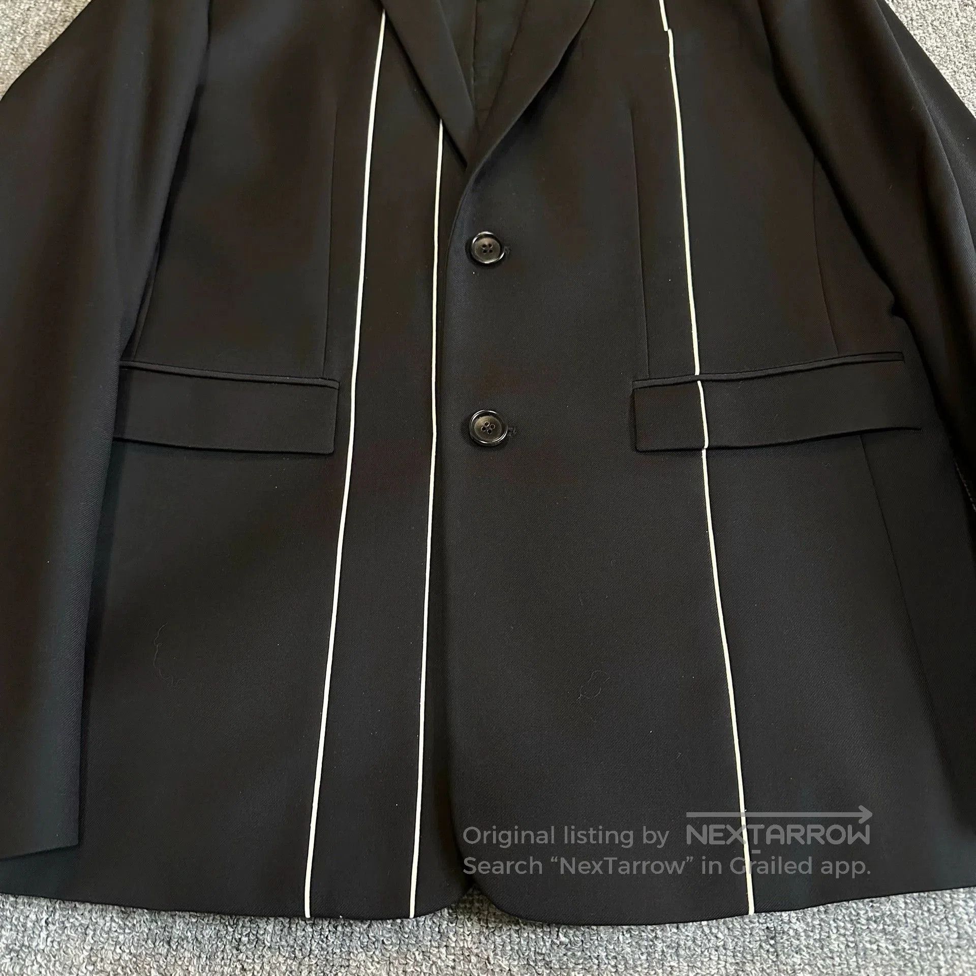 Dior Dior Homme Wool Suit with White Lines. Size US M / EU 48-50 / 2 - 2 Thumbnail