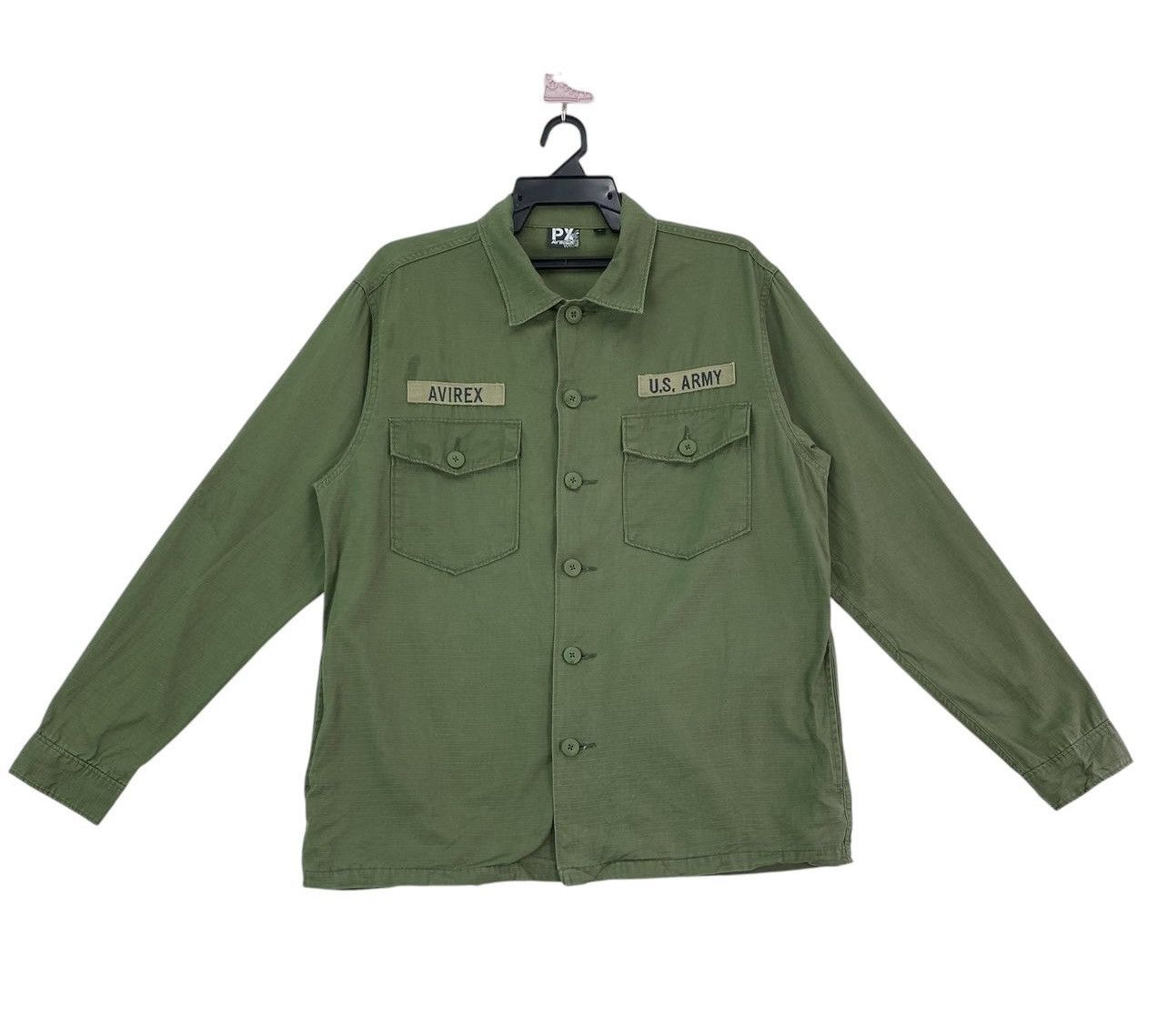Avirex × Vintage Vtg 90s Avirex military ripstop shirts button up patch logo Size US L / EU 52-54 / 3 - 1 Thumbnail