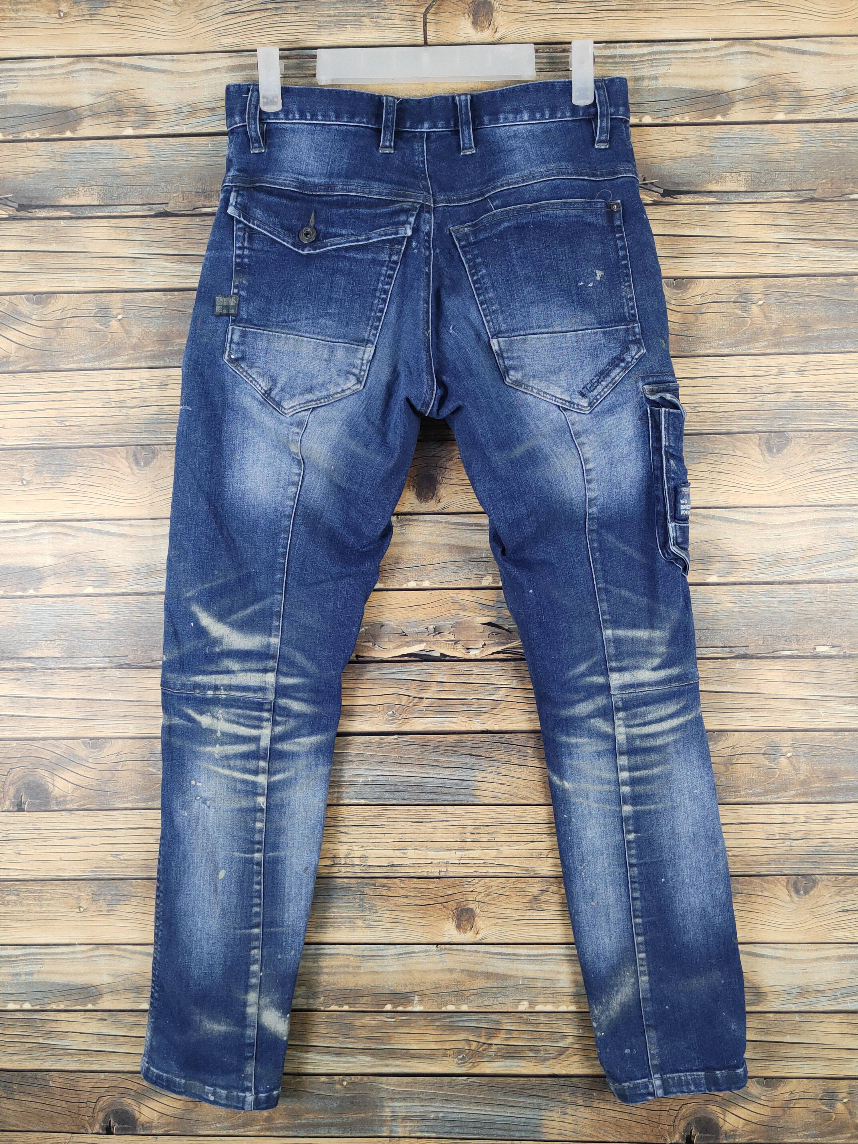Japanese Brand I'z Frontier utility Distressed Ripped denim Jeans #W1981 Size US 30 / EU 46 - 9 Thumbnail