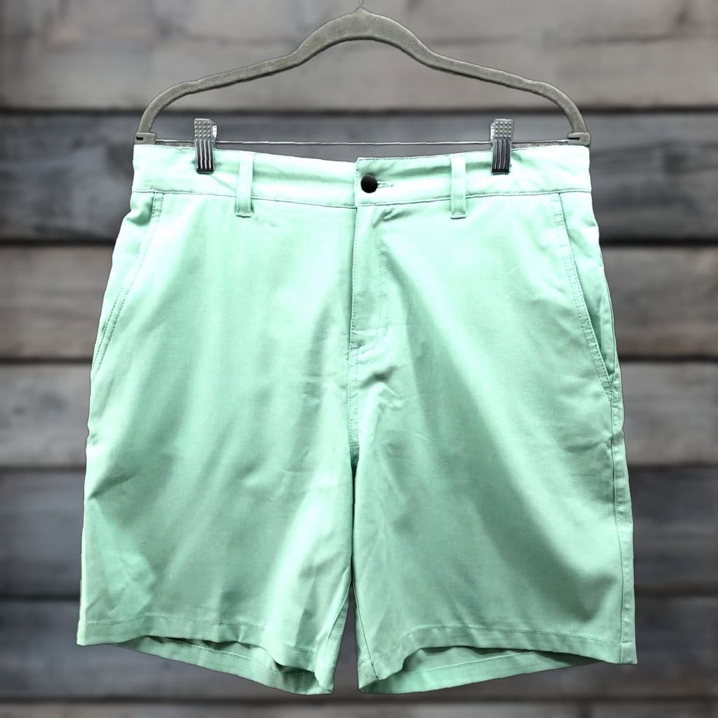 Panama Jack Panama Jack Performance Shorts Mens 33 Mint Green 7'' Inseam Flat Front Golf Casual Outdoor Sports Size US 33 - 1 Thumbnail