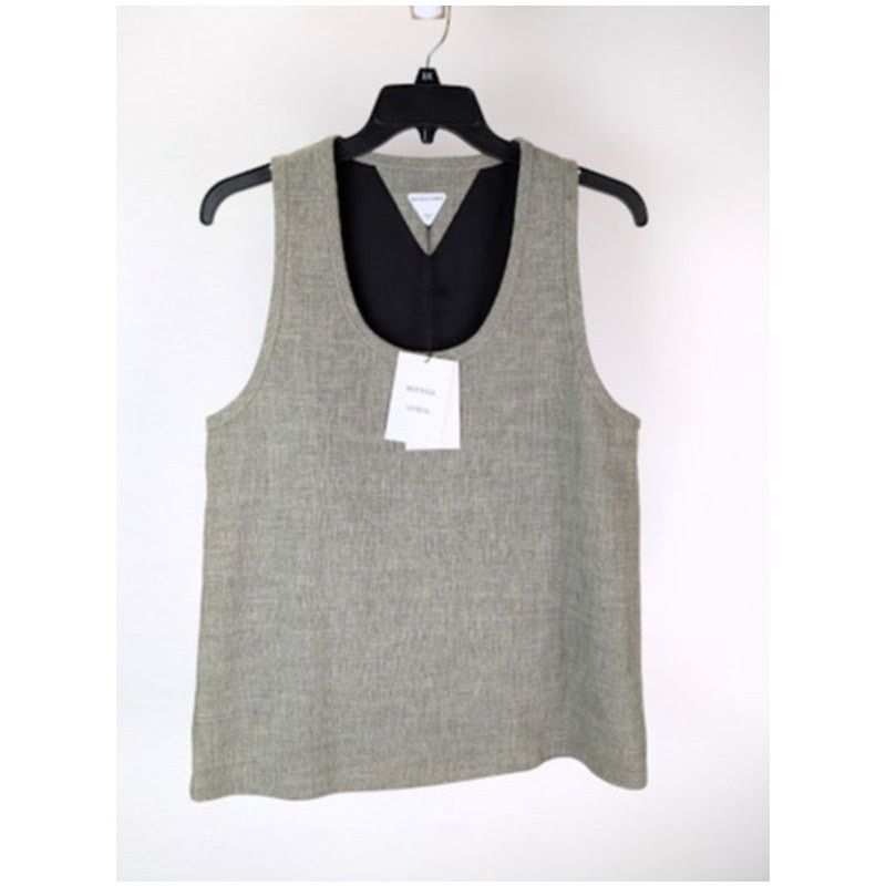 Bottega Veneta o1rshd1 Structured Double Melange Tank Top in Green/Fennel Size US M / EU 48-50 / 2 - 2 Thumbnail
