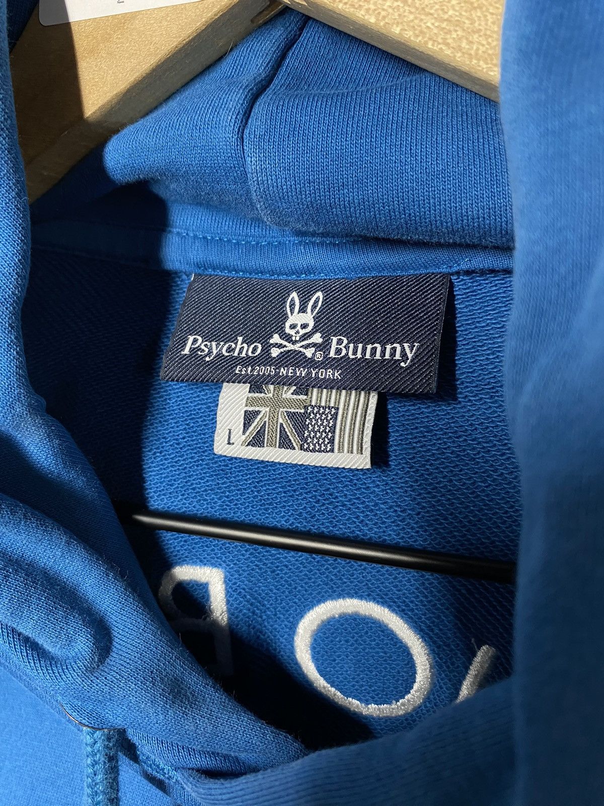 Psycho Bunny Pycho Bunny Blue Men’s Hoodie Preowned Large Size US L / EU 52-54 / 3 - 4 Thumbnail