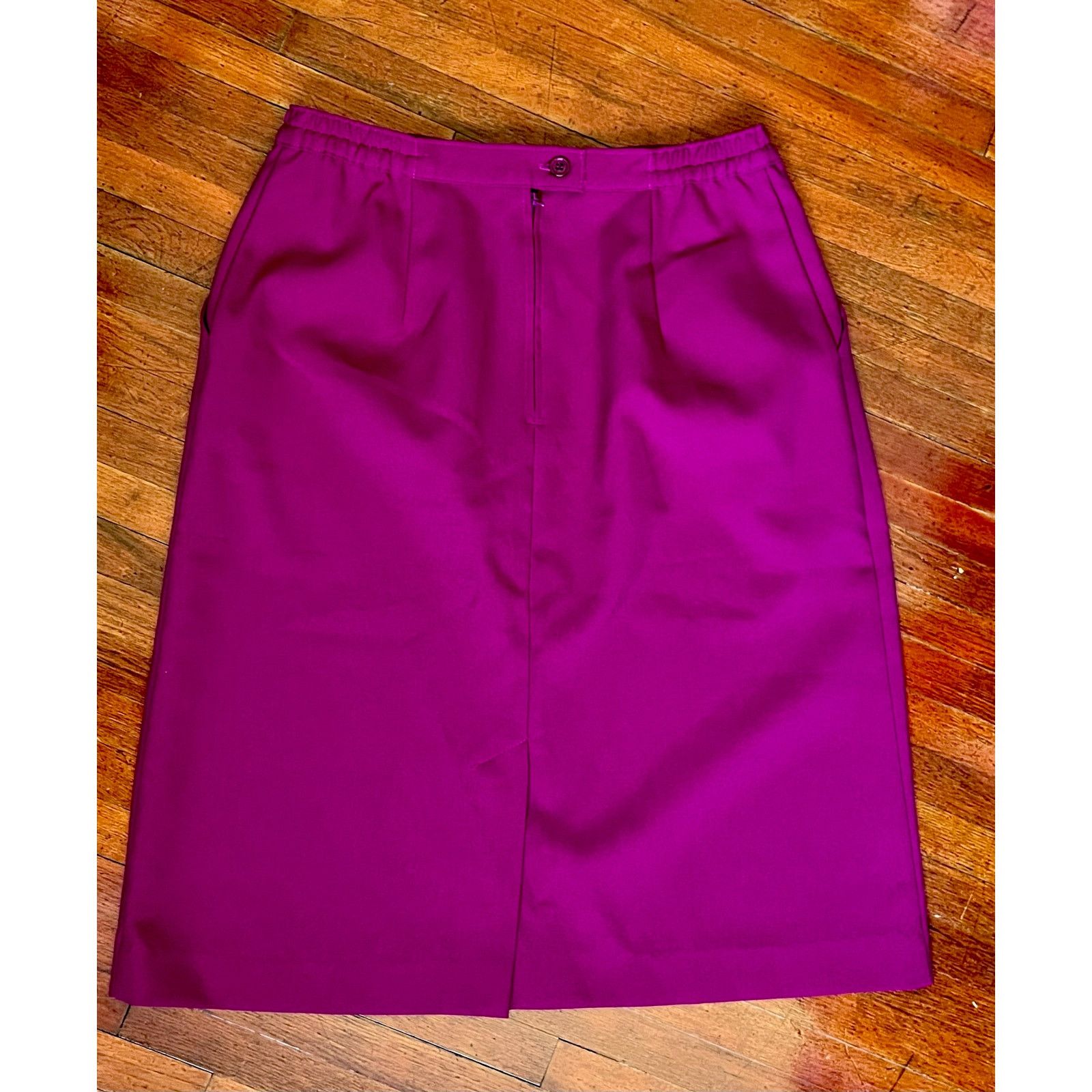 Vintage Vintage 70’s Pykettes Magenta Pink Skirt Medium Secretary Size 32" / US 10 / IT 46 - 2 Thumbnail