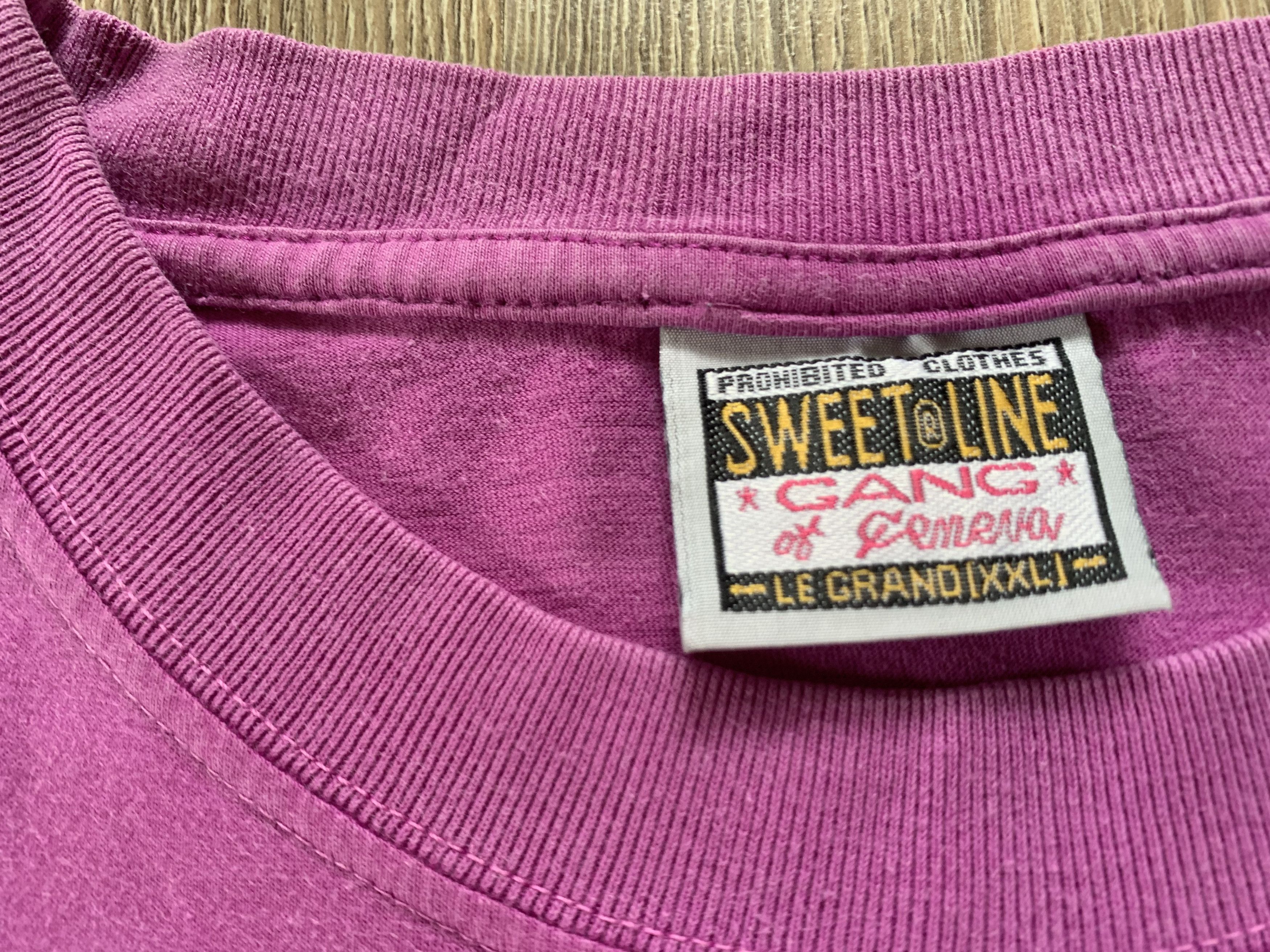 Other Sweet Line Gang Vintage Cotton T Shirt Size US XXL / EU 58 / 5 - 8 Thumbnail