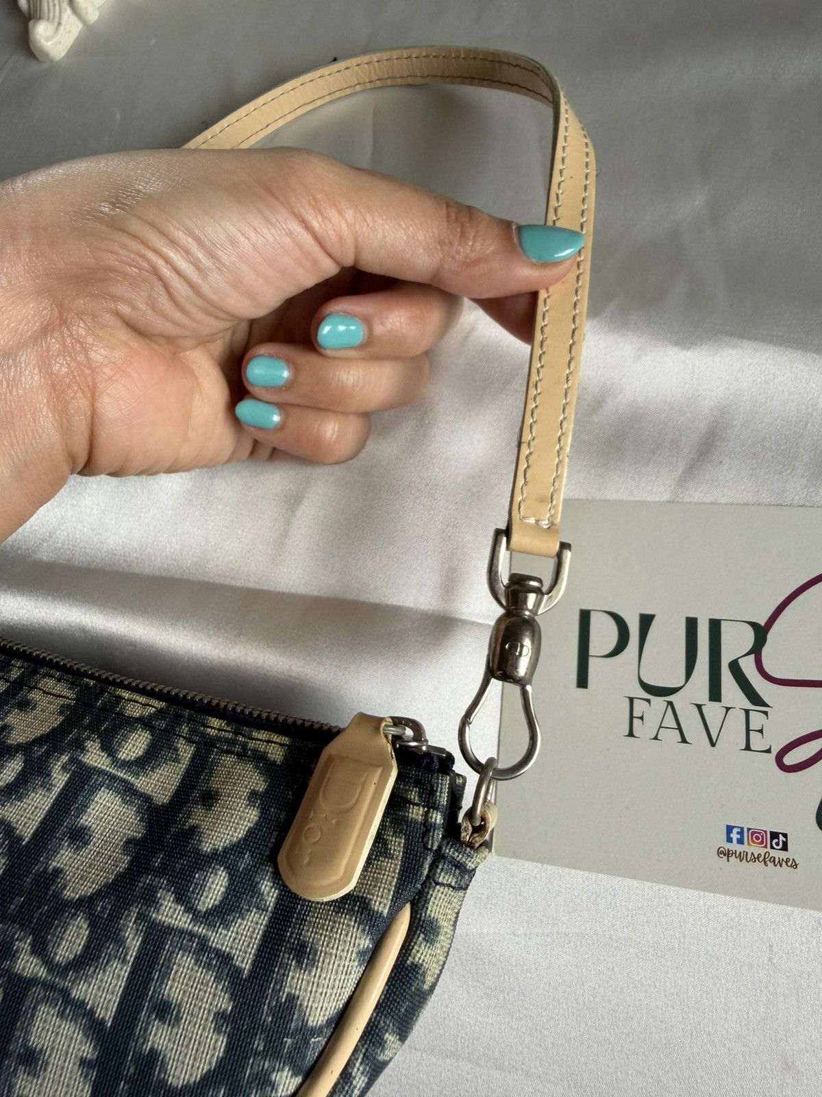 Dior CHRISTIAN DIOR John Galliano Saddle Mini Blue Coated Canvas Size ONE SIZE - 12 Thumbnail