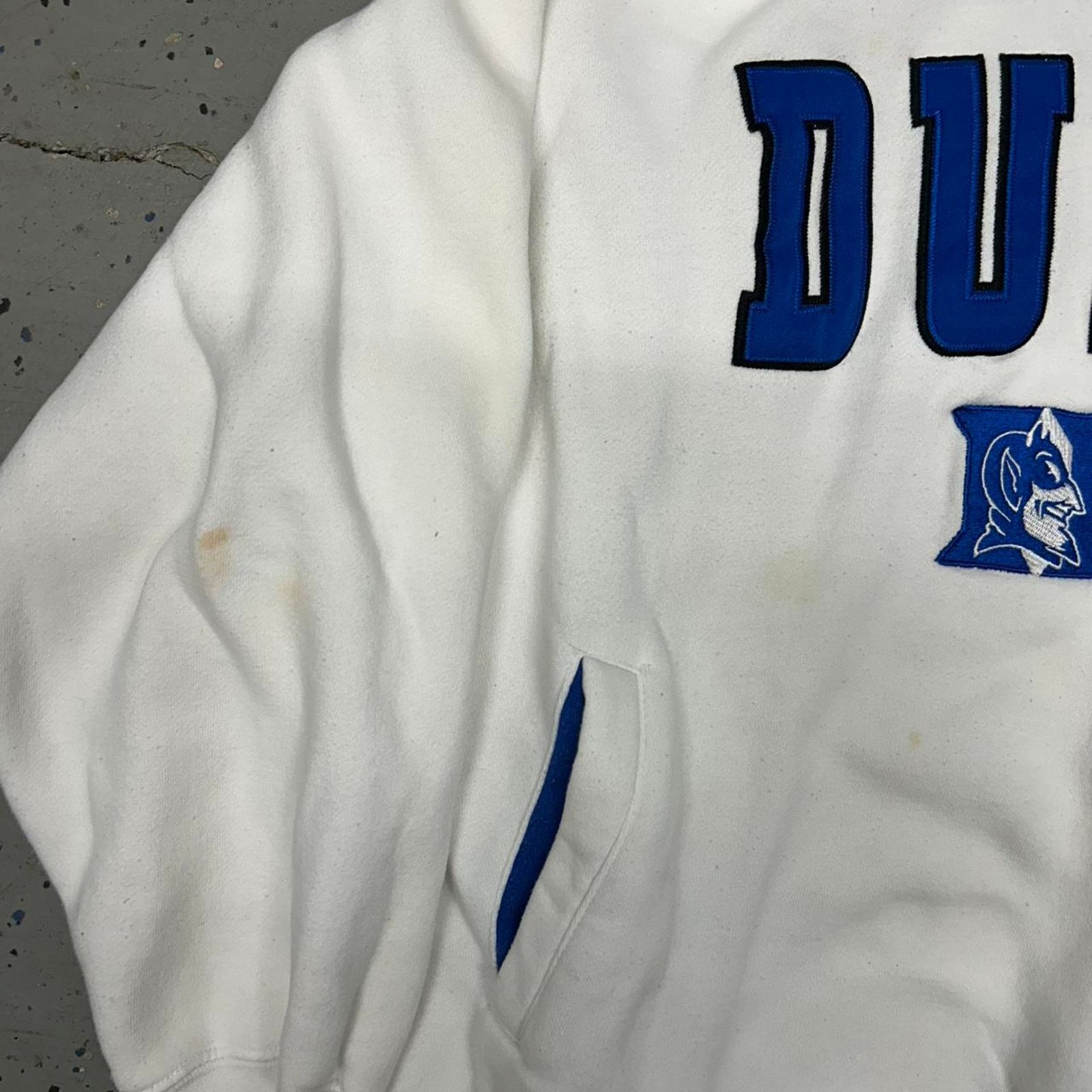 Champs Sport Y2K White and blue Duke University hoodie Size US L / EU 52-54 / 3 - 3 Thumbnail