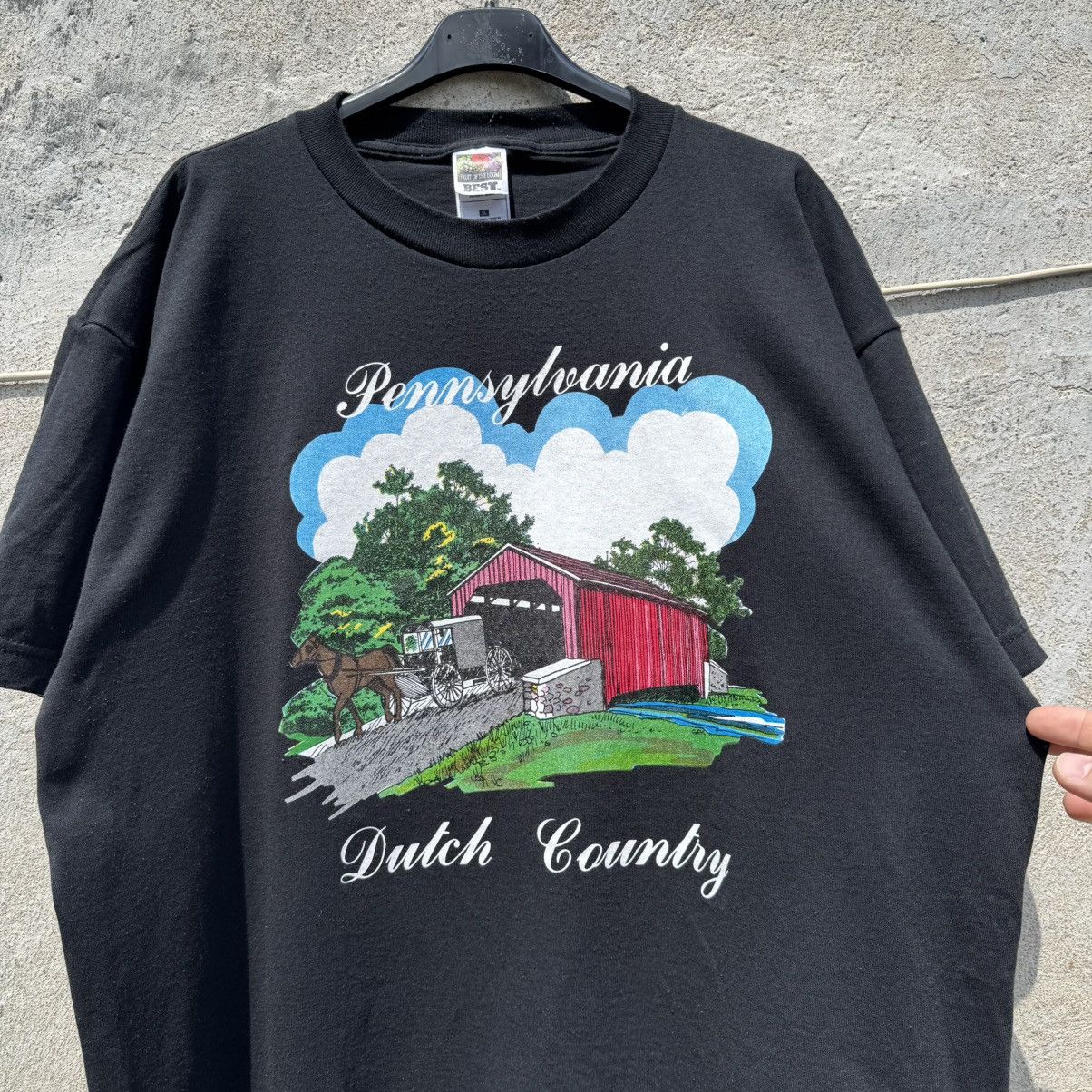 Fruit Of The Loom Vintage 90s Pennsylvania Dutch Country Cotagge Village Tee Size US XL / EU 56 / 4 - 3 Thumbnail