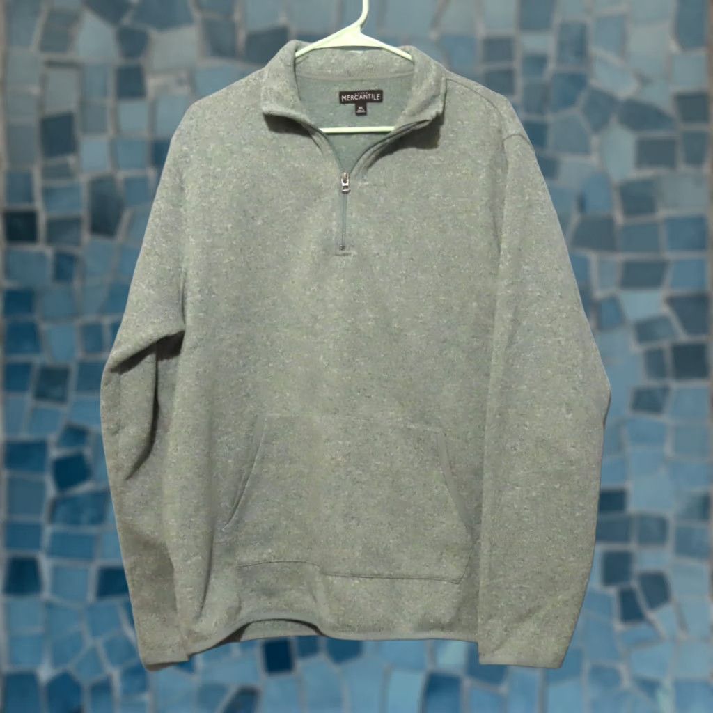 J.Crew J.CREW Mercantile Sweater Men XL Green Fleece Mock Neck Pullover Long Sleeve Casual Knit Ready-to-Wear Size US XL / EU 56 / 4 - 1 Thumbnail