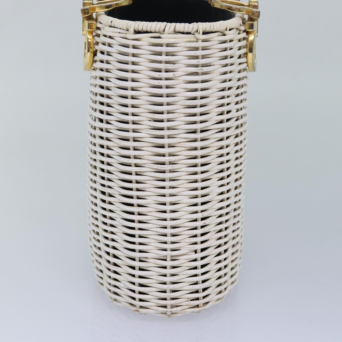 Salvatore Ferragamo Salvatore Ferragamo Gancini Basket Bag Hand Bag Straw White Size ONE SIZE - 4 Thumbnail