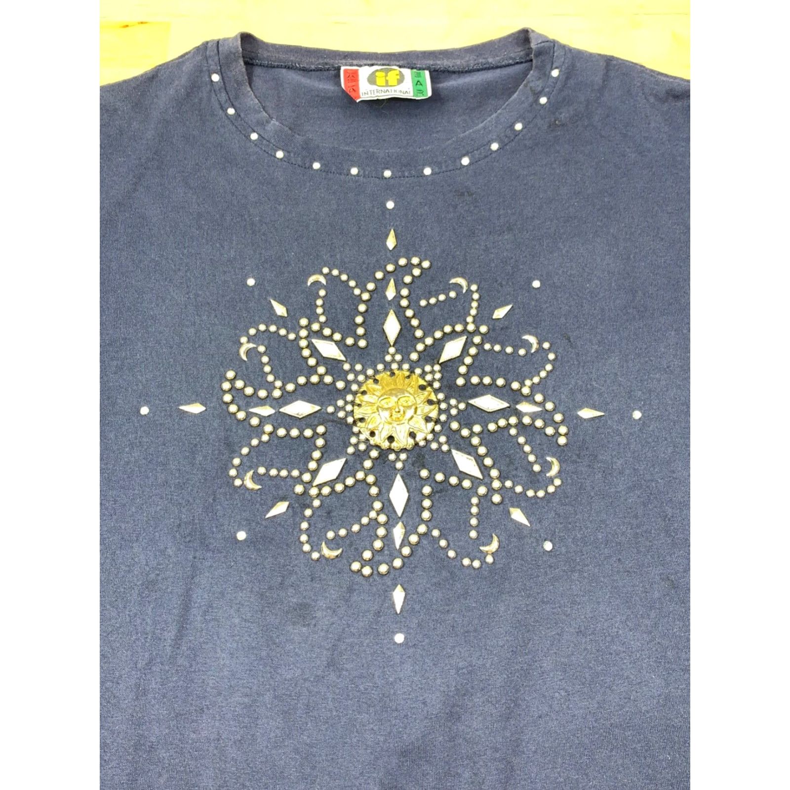 Vintage VINTAGE Casual Wear T-Shirt One Size Blue 1990s Oversized Cotton Casual Mens Womens Size ONE SIZE - 2 Thumbnail