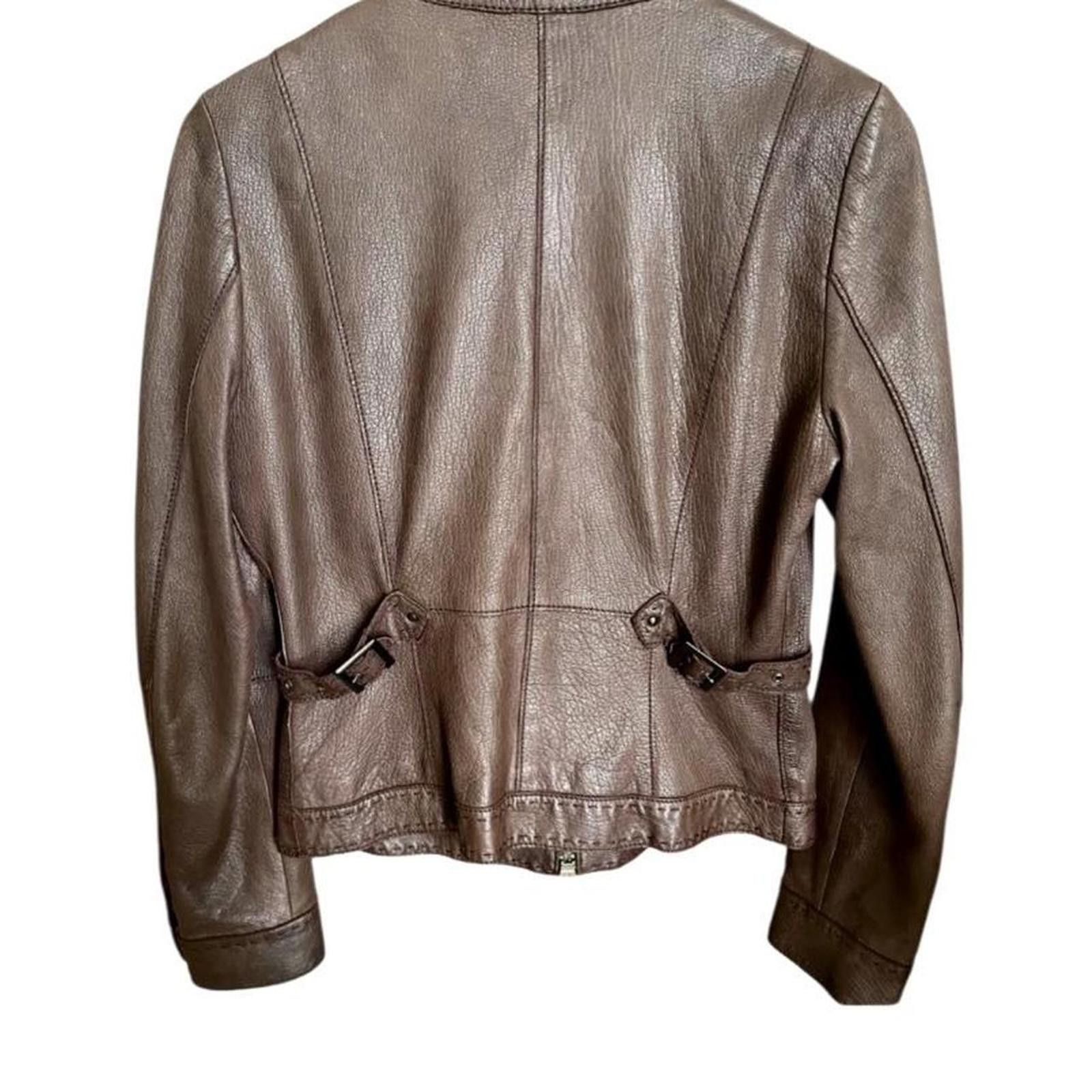 Other Real leather 2000s y2k biker style slim fit leather jacket Size XS / US 0-2 / IT 36-38 - 2 Thumbnail