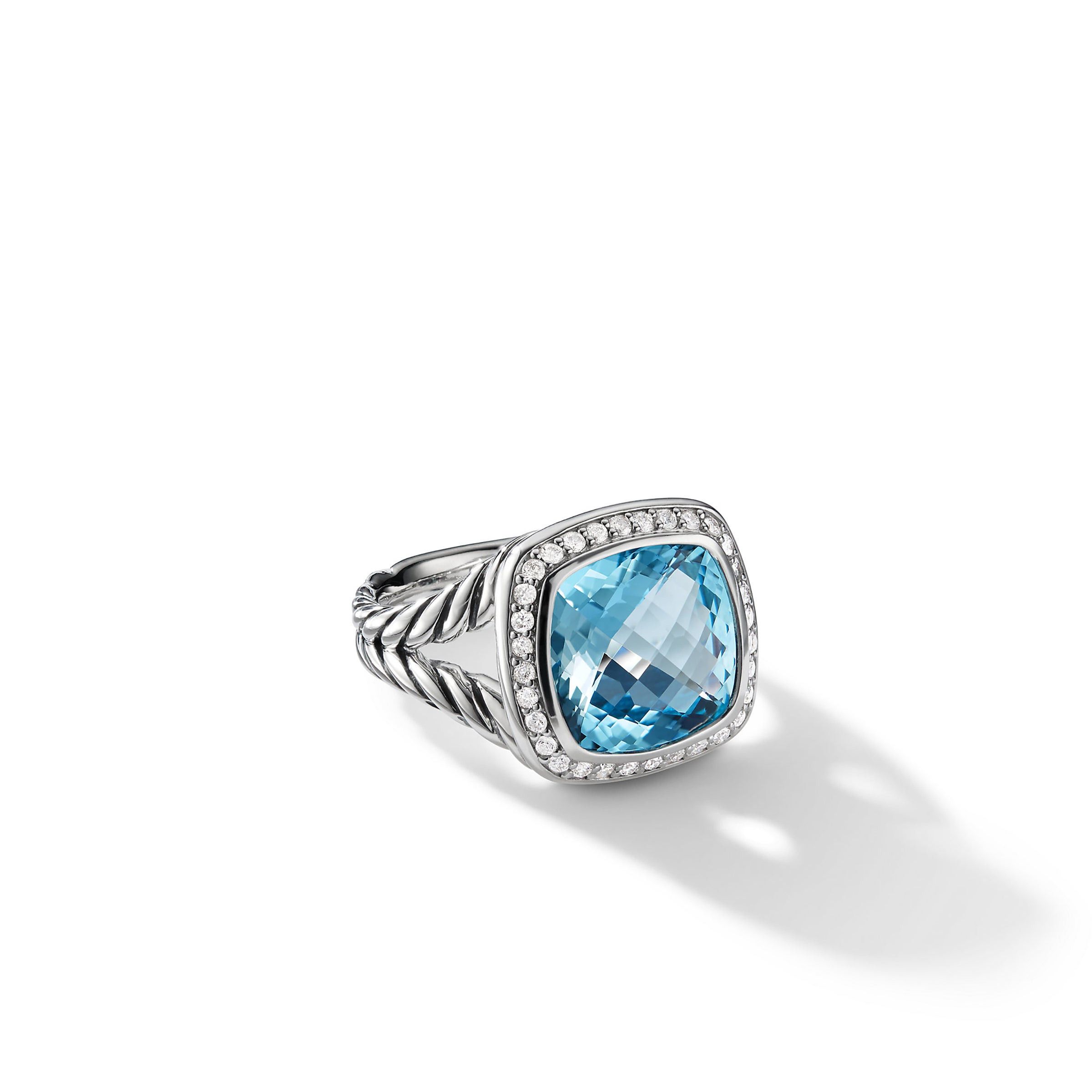David Yurman o1w1db10525 R12308D Ring in Silver with Topaz and Diamond Size ONE SIZE - 1 Thumbnail