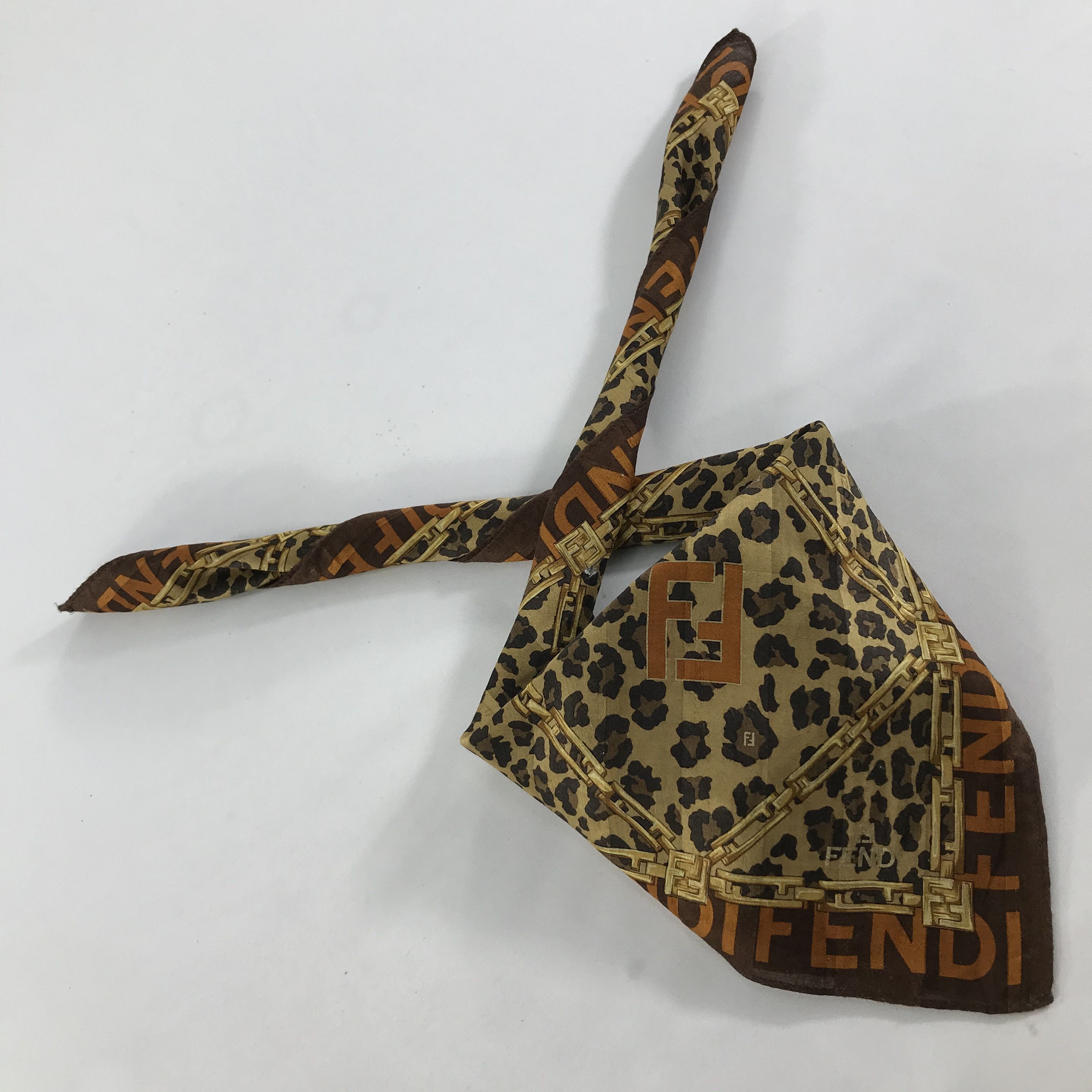 Vintage Vintage Fendi Bandana / Handkerchief / Neckerchief - S1362 Size ONE SIZE - 4 Thumbnail