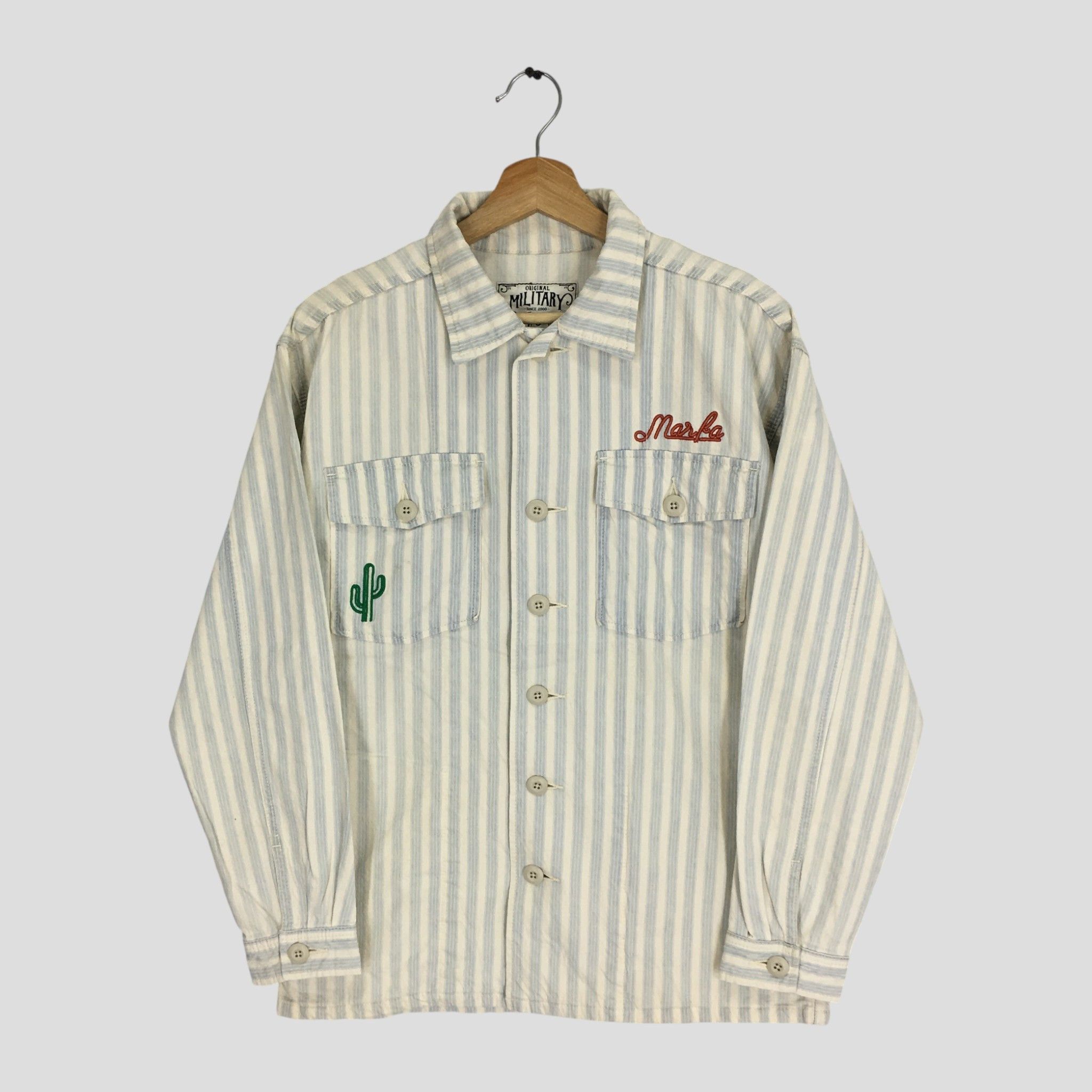 SLY Vintage SLY Japan Button Down Shirt Striped Bowling Workwear Size US M / EU 48-50 / 2 - 1 Thumbnail