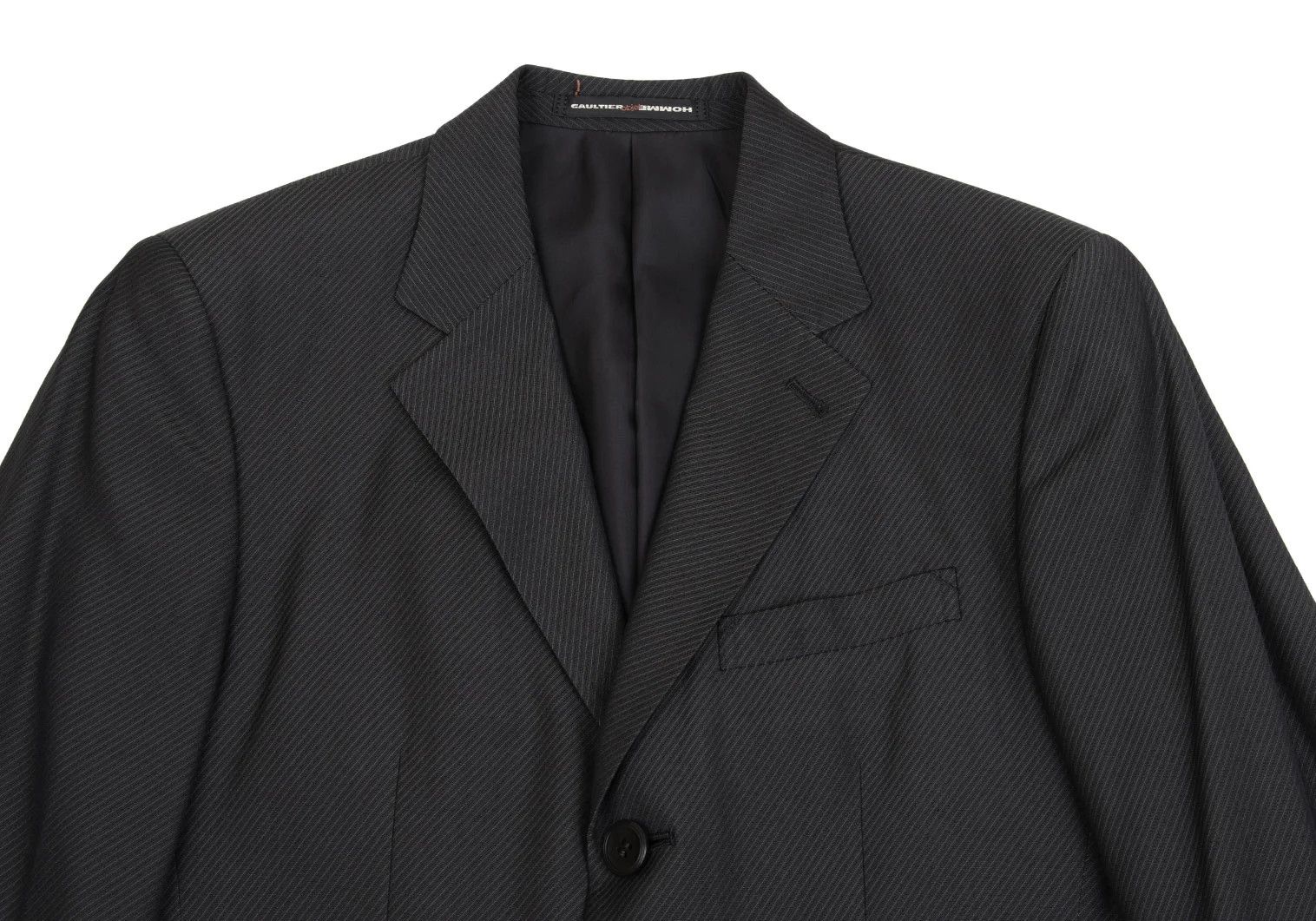 Jean Paul Gaultier Wool Acrylic Diagonal Stripe Jacket in Grey Size 44 Size US S / EU 44-46 / 1 - 2 Thumbnail