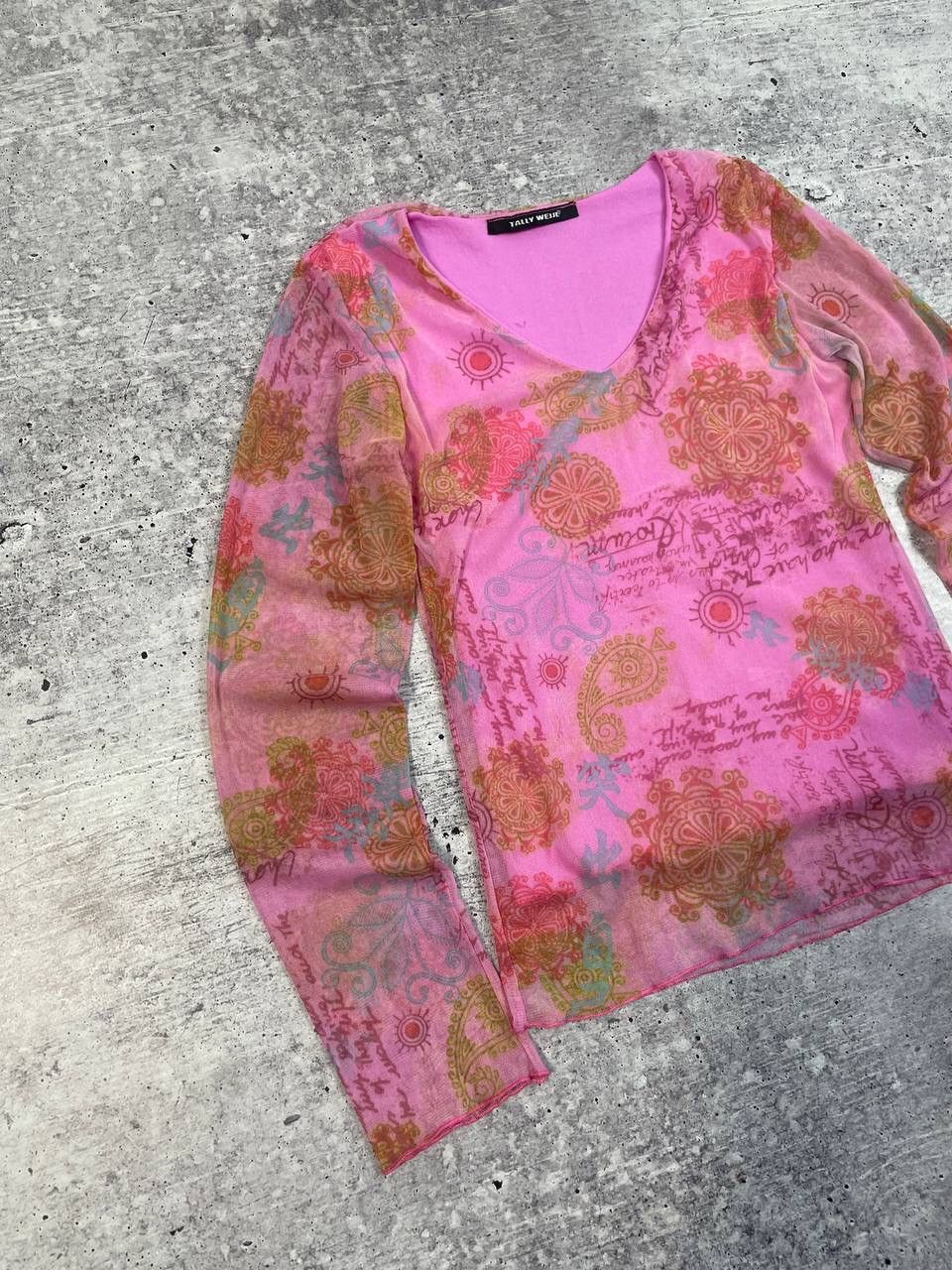 If Six Was Nine Vintage Jean Paul Gaultier Save The Queen Style Mesh Top Y2K Size M / US 6-8 / IT 42-44 - 2 Thumbnail