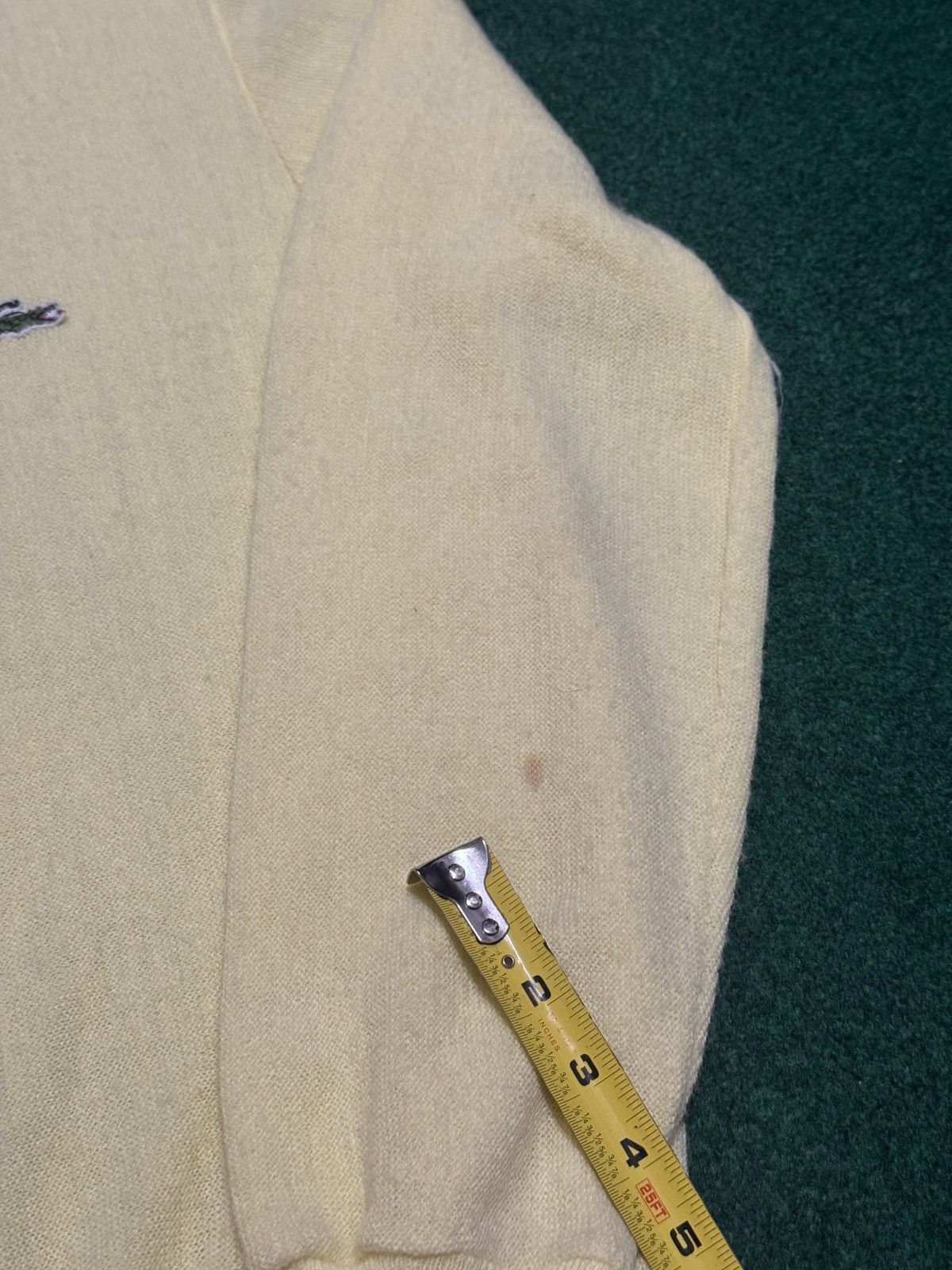 Lacoste Vintage Lacoste Alligator Yellow Pastel Cardigan Sweater Size XL / US 12-14 / IT 48-50 - 8 Thumbnail