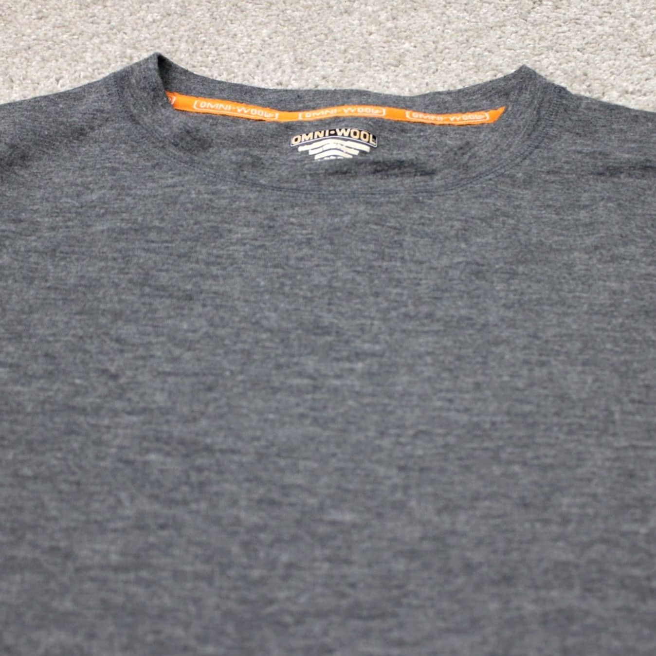 Vintage Omni-Wool Shirt Mens 2XL Gray Long Sleeve Lined Wool Blend Polyester Crew Neck Size US XXL / EU 58 / 5 - 4 Thumbnail