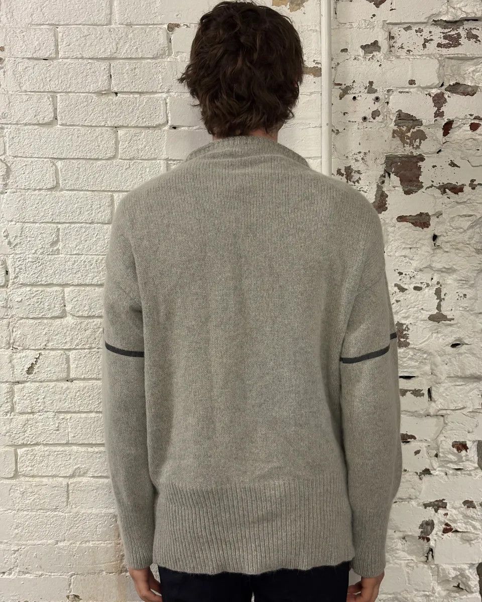 Emporio Armani Emporio Armani Grey Alpaca Geometric Back Panel Sweater Size US M / EU 48-50 / 2 - 2 Thumbnail
