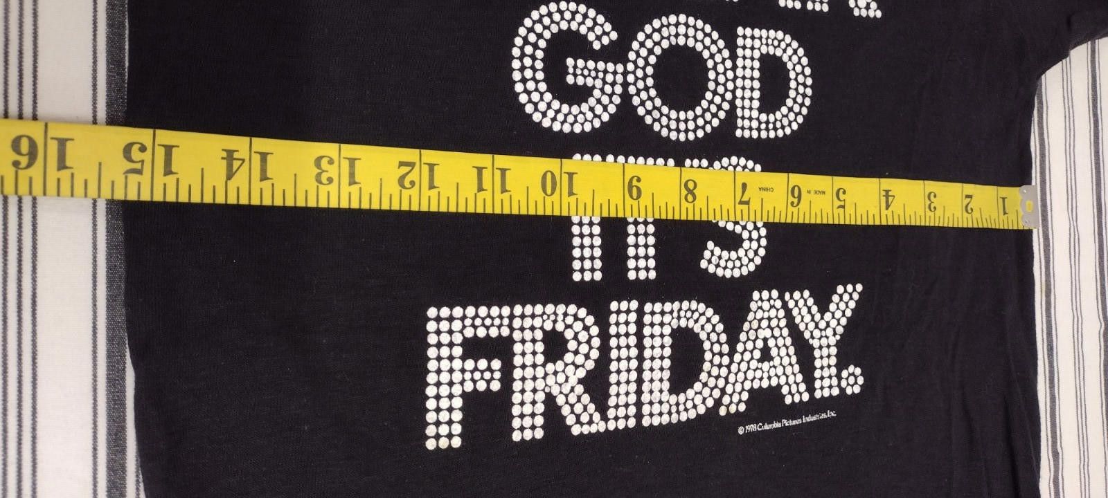Other 70s T-Shirt Motown THANK GOD IT'S FRIDAY Casablanca KCBQ Size US XS / EU 42 / 0 - 12 Thumbnail