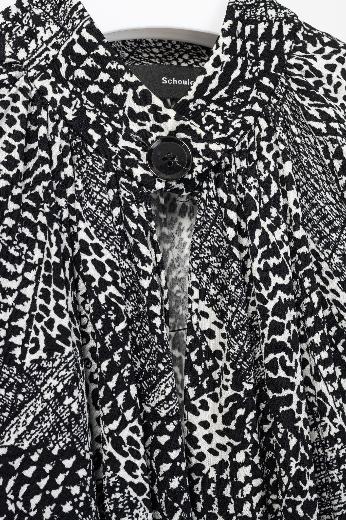 Proenza Schouler Proenza Schouler Black & White Mixed-Print Jersey Top Size S / US 4 / IT 40 - 6 Thumbnail