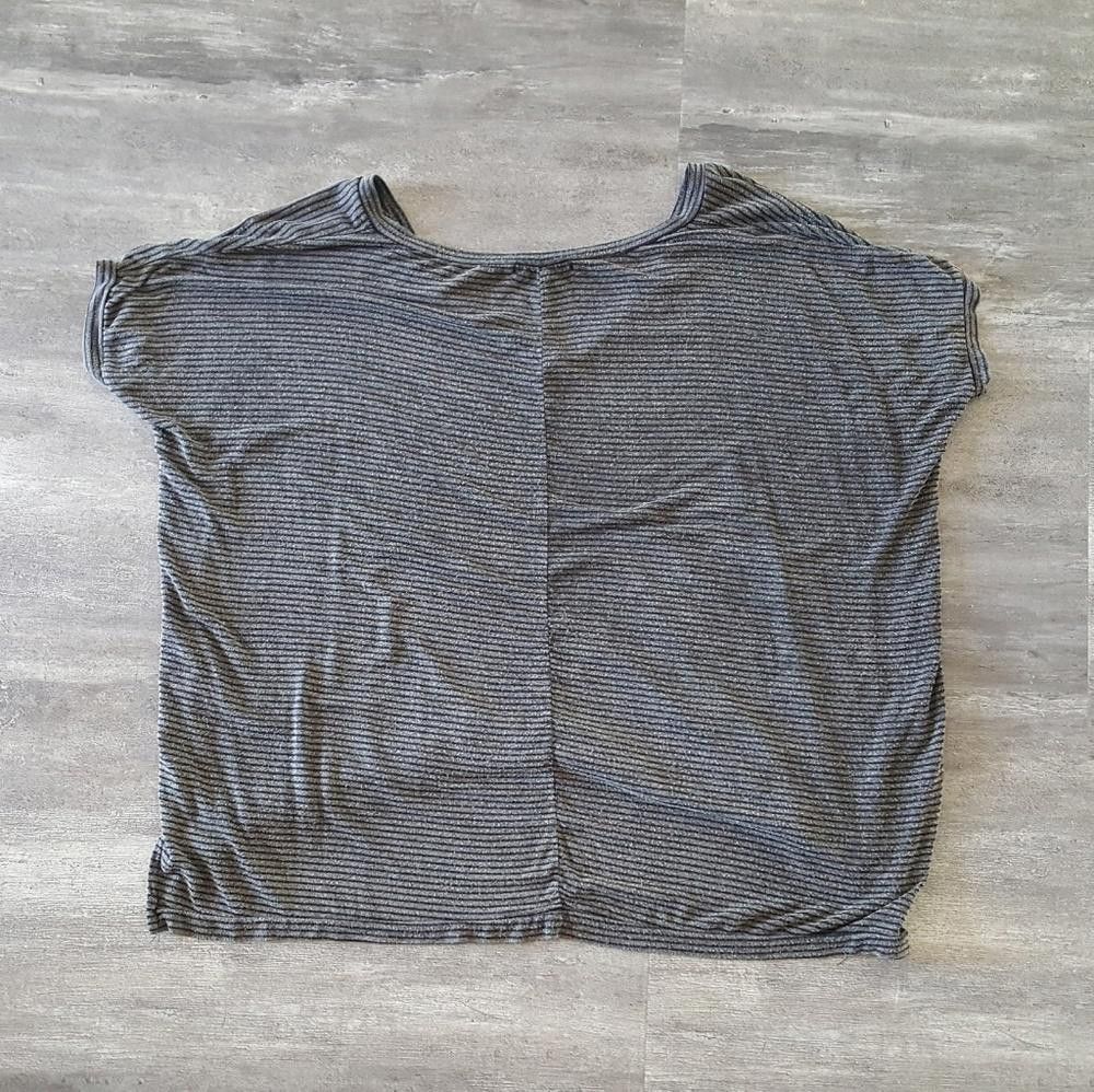 Designer Grey Black Striped Melville Boxy Sleeve Size ONE SIZE - 2 Thumbnail