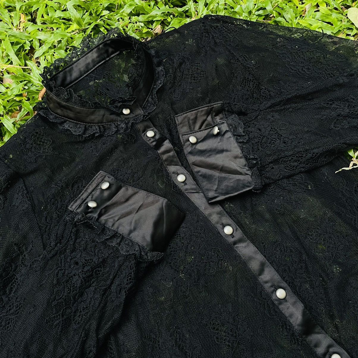 If Six Was Nine × Vintage Japanese Lace Mesh Shirt Size M / US 6-8 / IT 42-44 - 1 Thumbnail