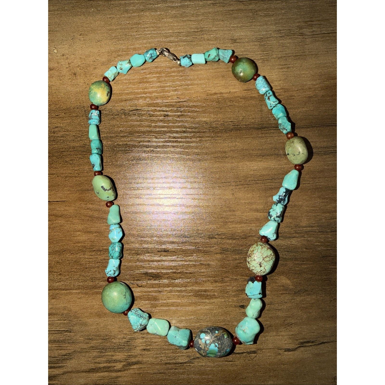 Other Genuine Turquoise Silver Necklace Handmade Southwest Native Size ONE SIZE - 1 Thumbnail