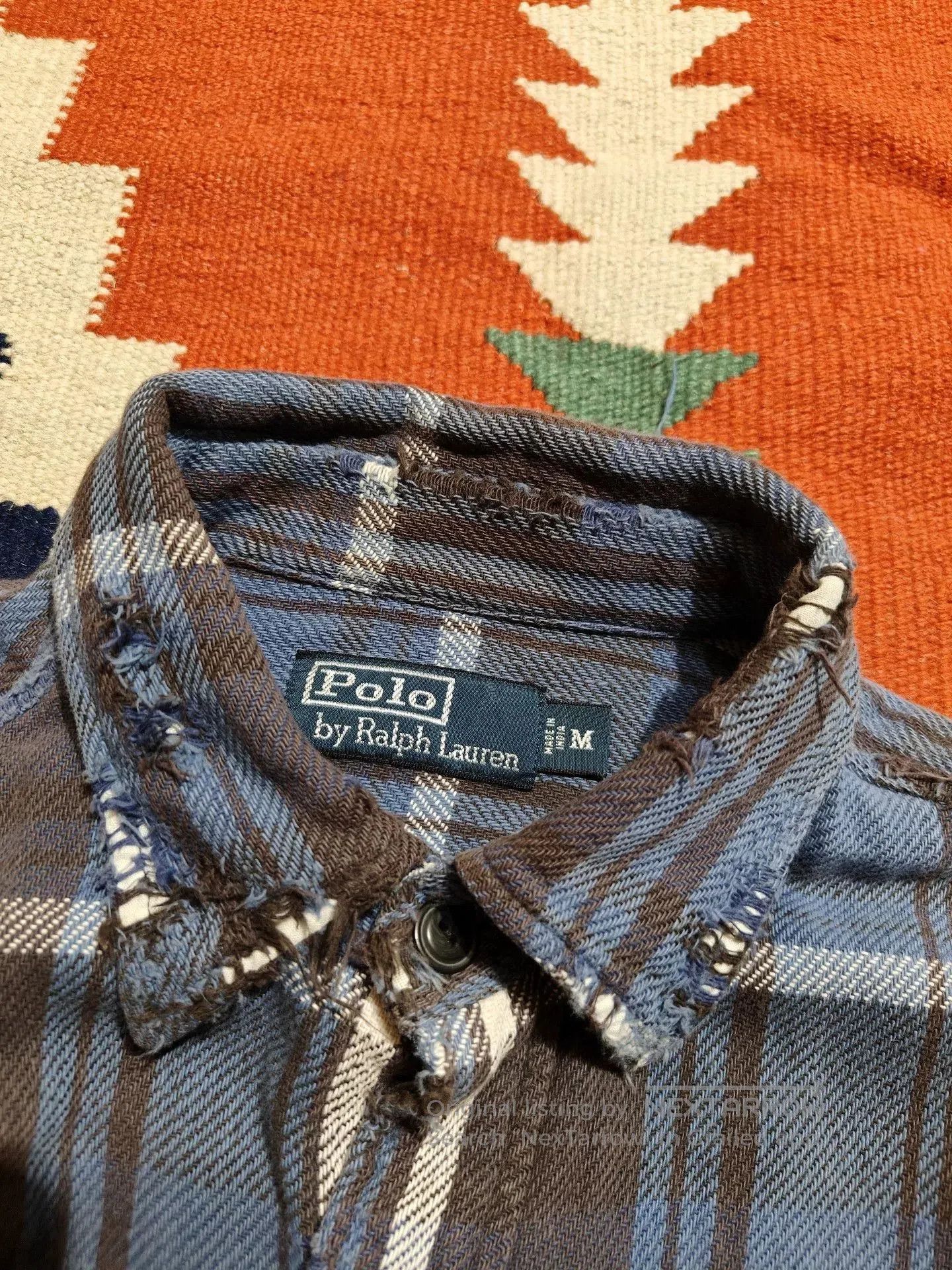 VINNY's Vintage Polo Ralph Lauren Flannel Shirt. Size US M / EU 48-50 / 2 - 5 Thumbnail