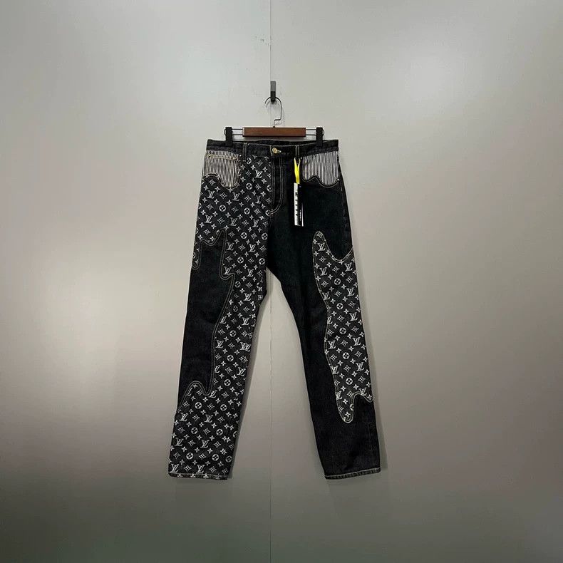 Louis Vuitton Louis Vuitton Deconstructed paneled presbyopic denim pants Size US 32 / EU 48 - 1 Thumbnail