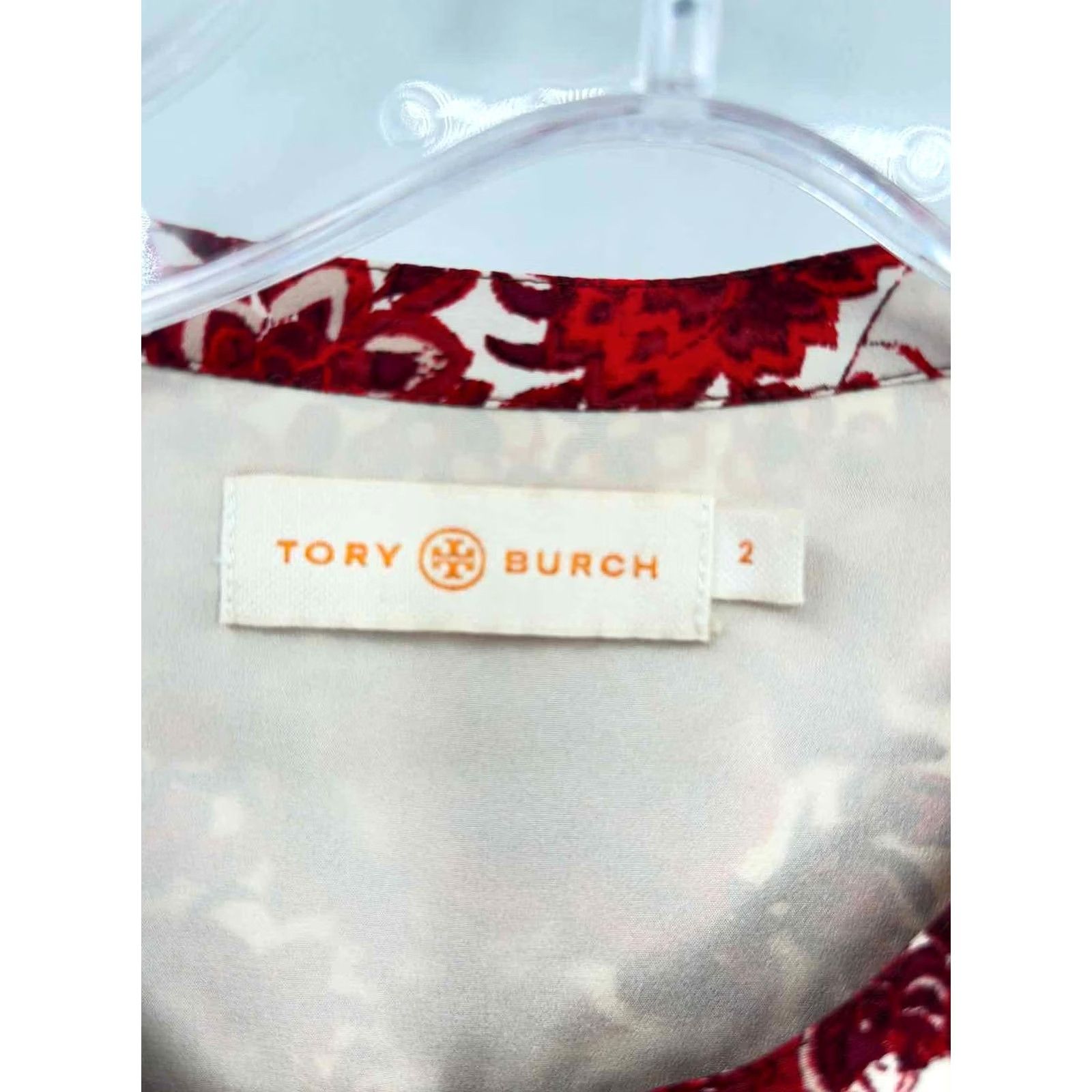 Tory Burch Tory Burch Blouse Size 2 Red Pre-Owned Size XS / US 0-2 / IT 36-38 - 3 Thumbnail