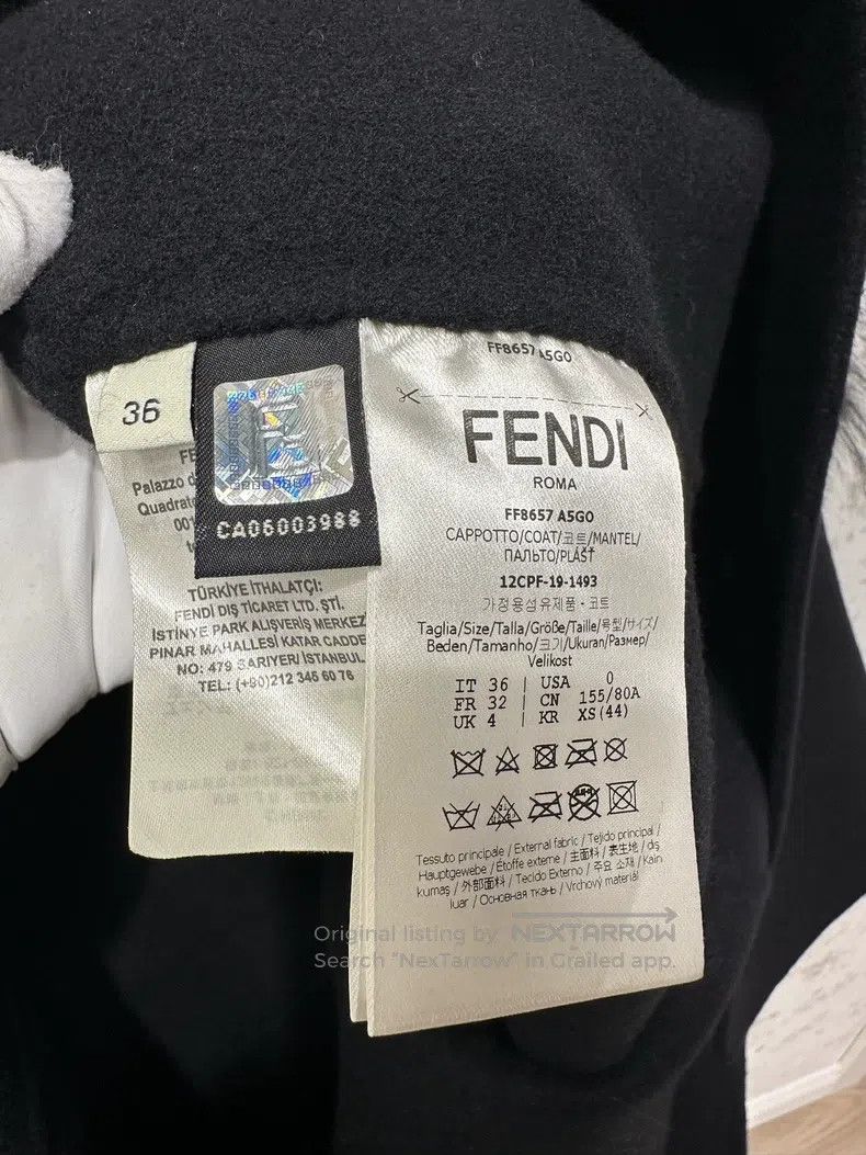 Fendi Fendi Classic Cloak with Fur Trim Size XS / US 0-2 / IT 36-38 - 4 Thumbnail