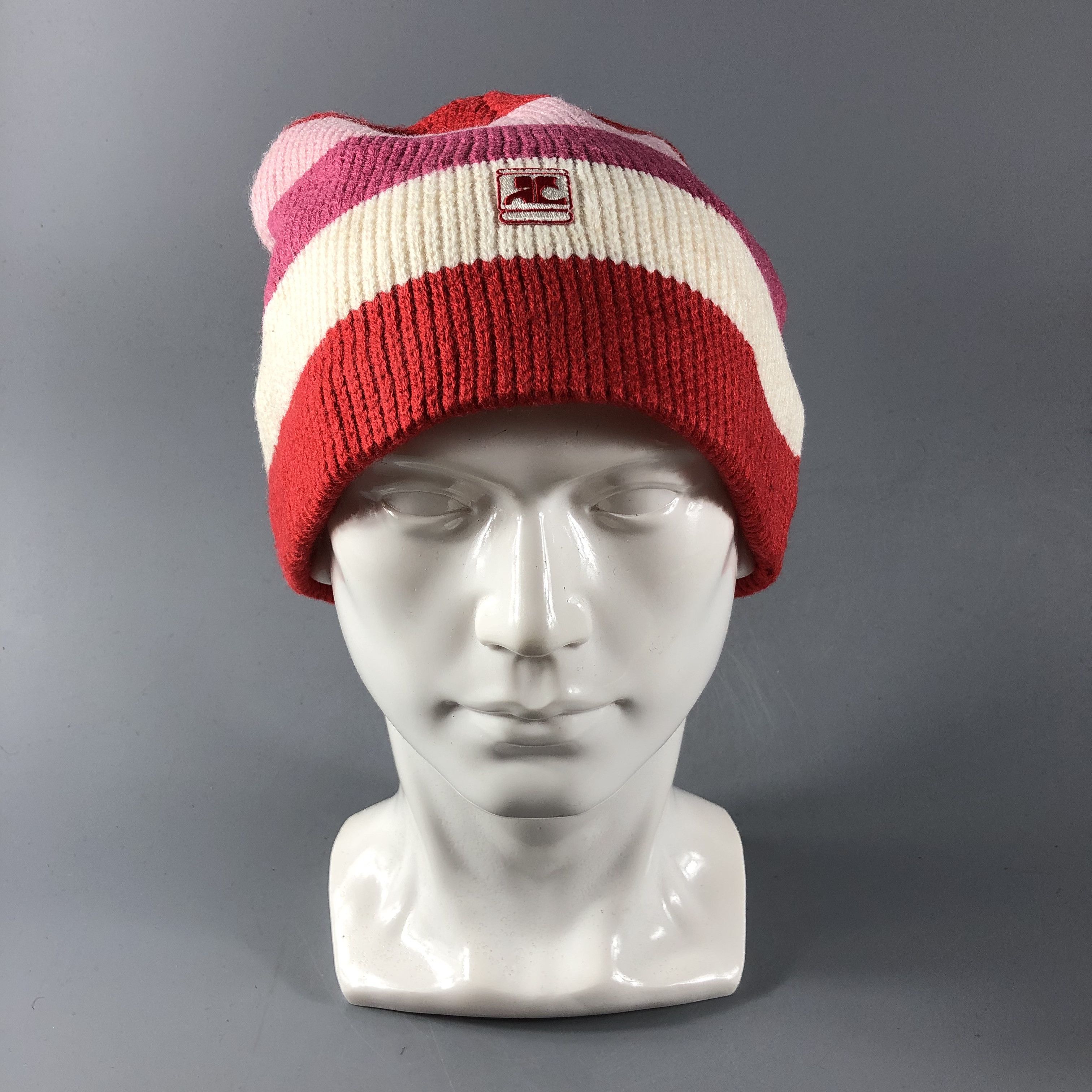 Courreges Courreges Tricolor Beanie Snowcap Snow Hat B579 Size ONE SIZE - 1 Thumbnail