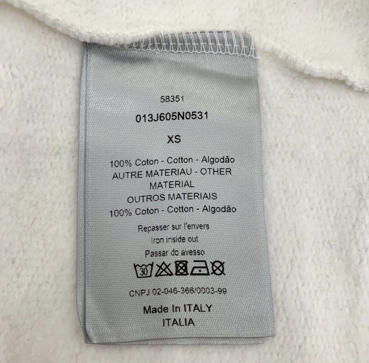 Dior Dior white saddle bag logo letter drawstring sweatshirt Size US XS / EU 42 / 0 - 7 Thumbnail