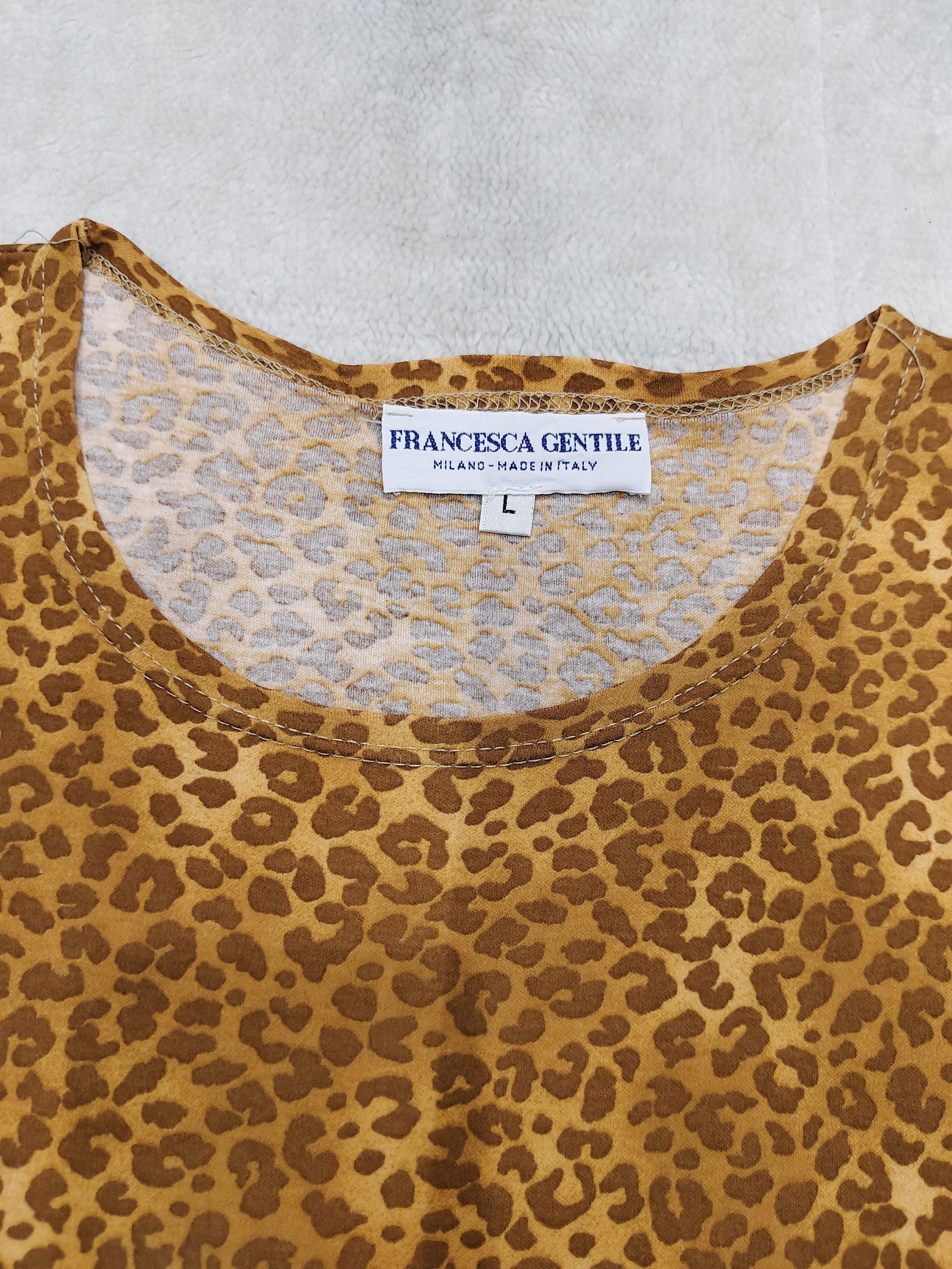 Arts & Science 90s Francesca Gentile Milano Leopard Print Boxy Tee Size L / US 10 / IT 46 - 3 Thumbnail