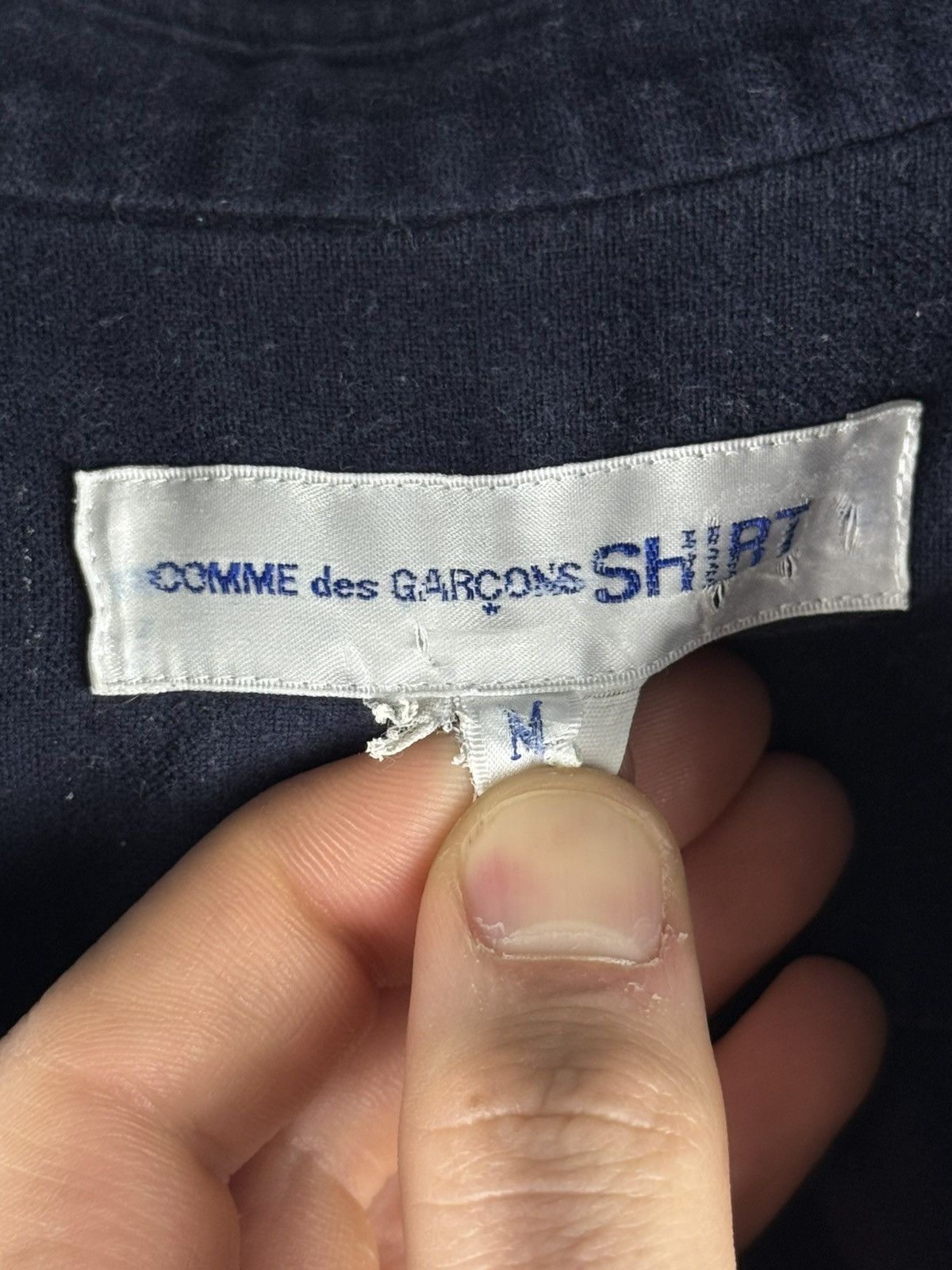 Comme des Garcons Comme des Garçons SHIRT Button Up Shirt Navy Blue France 🇫🇷 Size US M / EU 48-50 / 2 - 5 Thumbnail