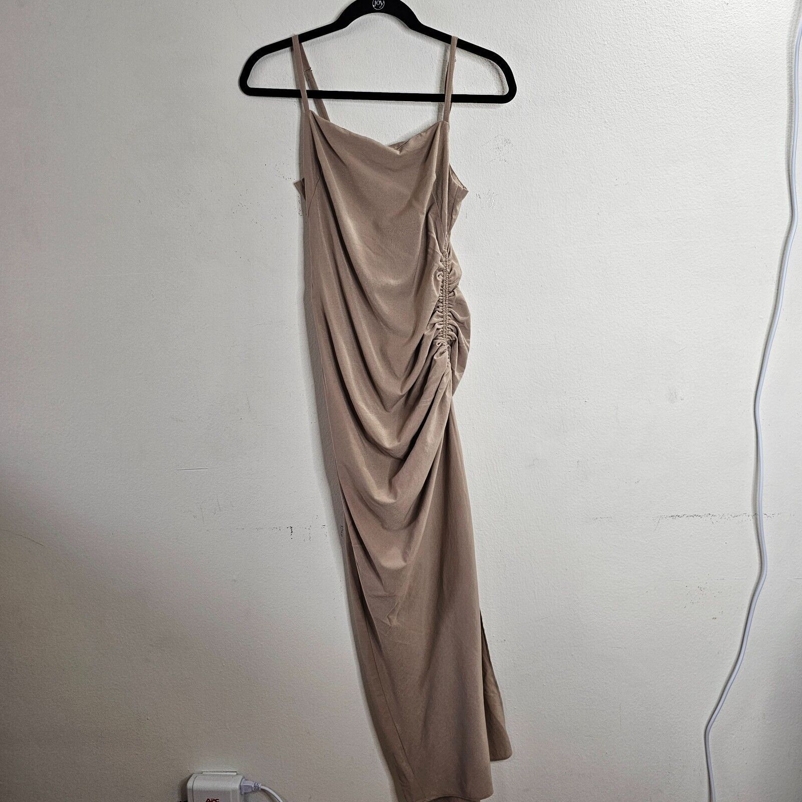 Other Emory Park Beige Maxi Drawstring Square-Neck Split Dress S Size S / US 4 / IT 40 - 1 Thumbnail