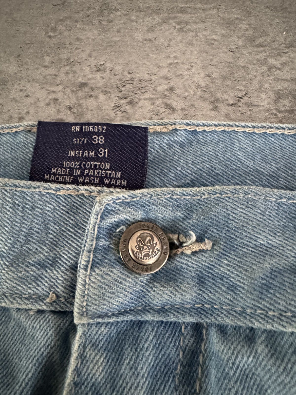 Rap Tees × Vintage Joker Hip Hop Brand baggy jeans denim wide leg logo rap Size US 38 / EU 54 - 10 Thumbnail