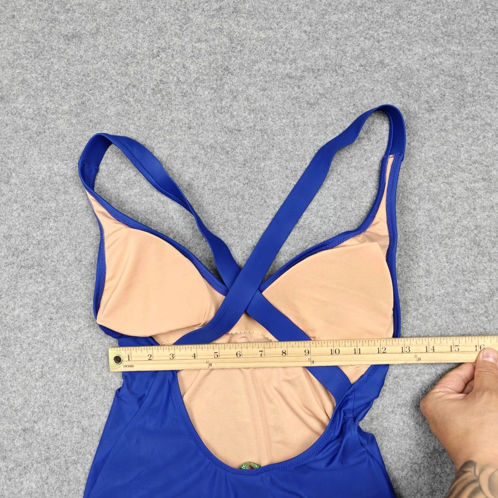 J.Crew J.Crew Swimsuit Womens Blue One Piece Padded Bra Crossback Straps Lined 4 Size ONE SIZE - 5 Thumbnail