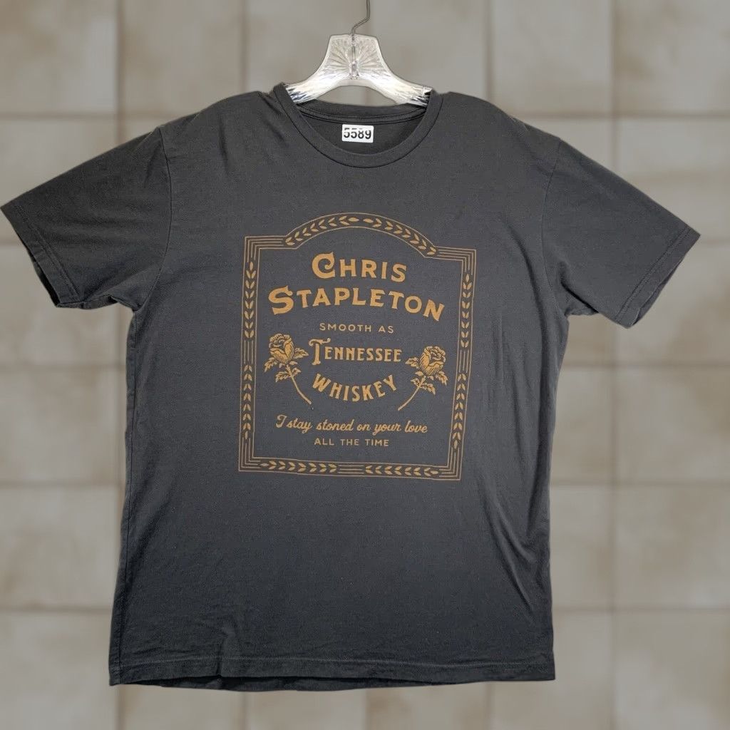 Vintage Chris Stapleton Shirt Graphic Print Medium Gray Crew Neck Short Sleeve Music T-Shirt Unisex Size US M / EU 48-50 / 2 - 1 Thumbnail