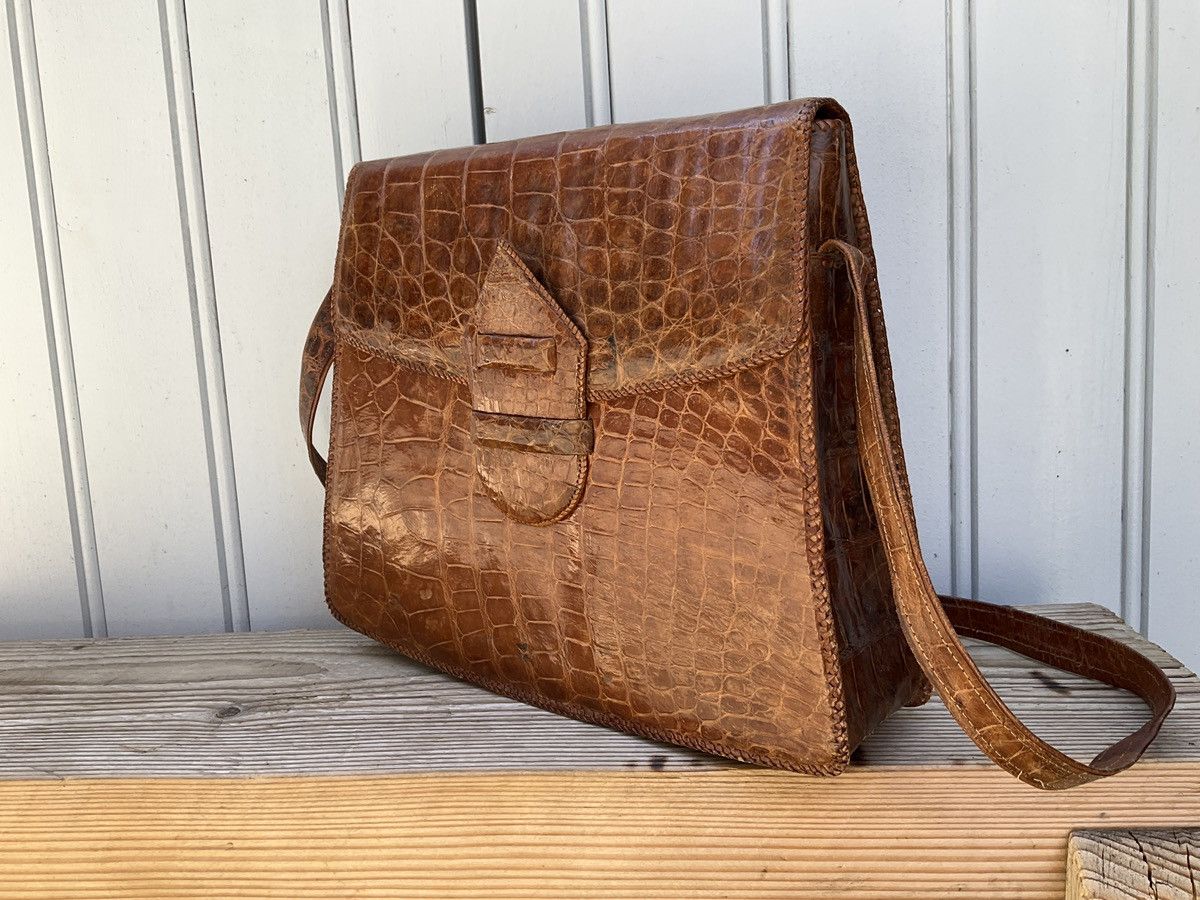 Vintage Vintage crocodile leather bag Size ONE SIZE - 5 Thumbnail