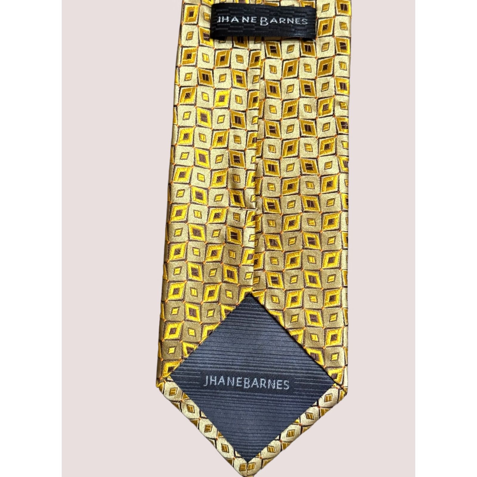 Vintage MINT Jhane Barnes Original Pattern Mens Silk Necktie Tie Size ONE SIZE - 1 Thumbnail